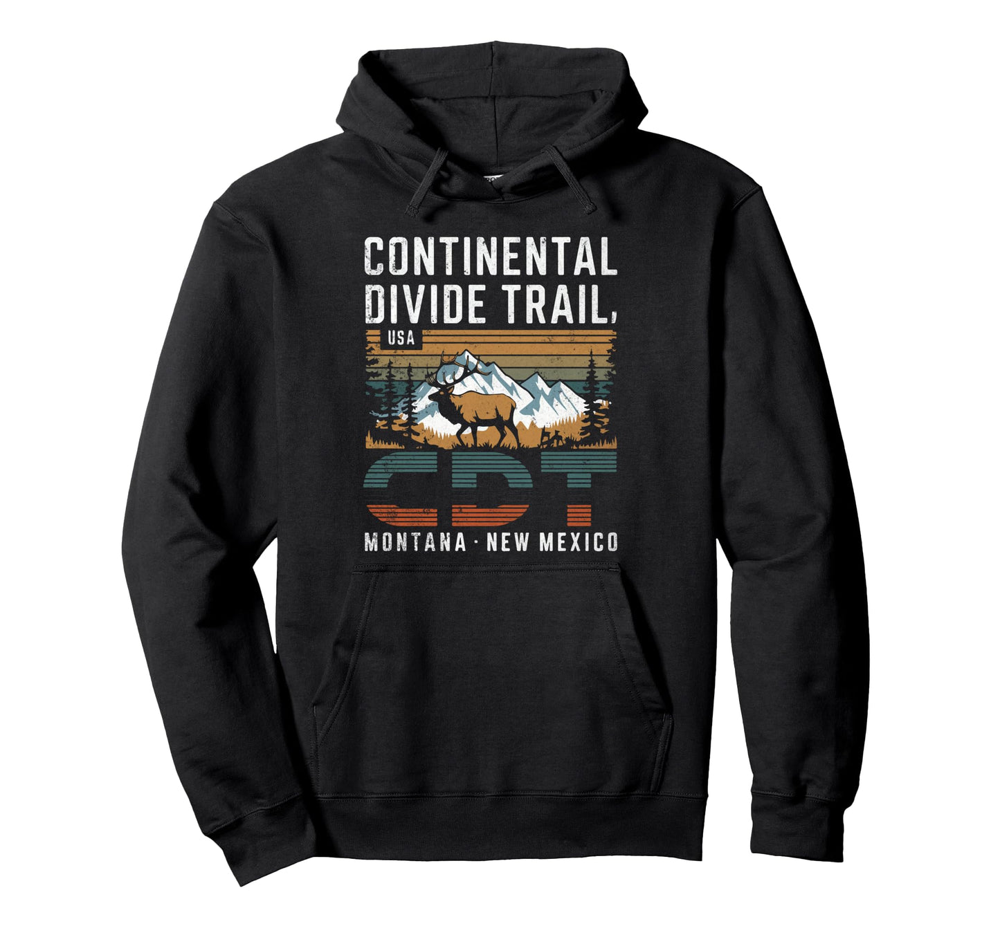 Continental Divide Trail Cdt Mountain Elk Hoodie - Trendy Graphic Men Women - T-Shirt, Sweatshirt, Hoodie