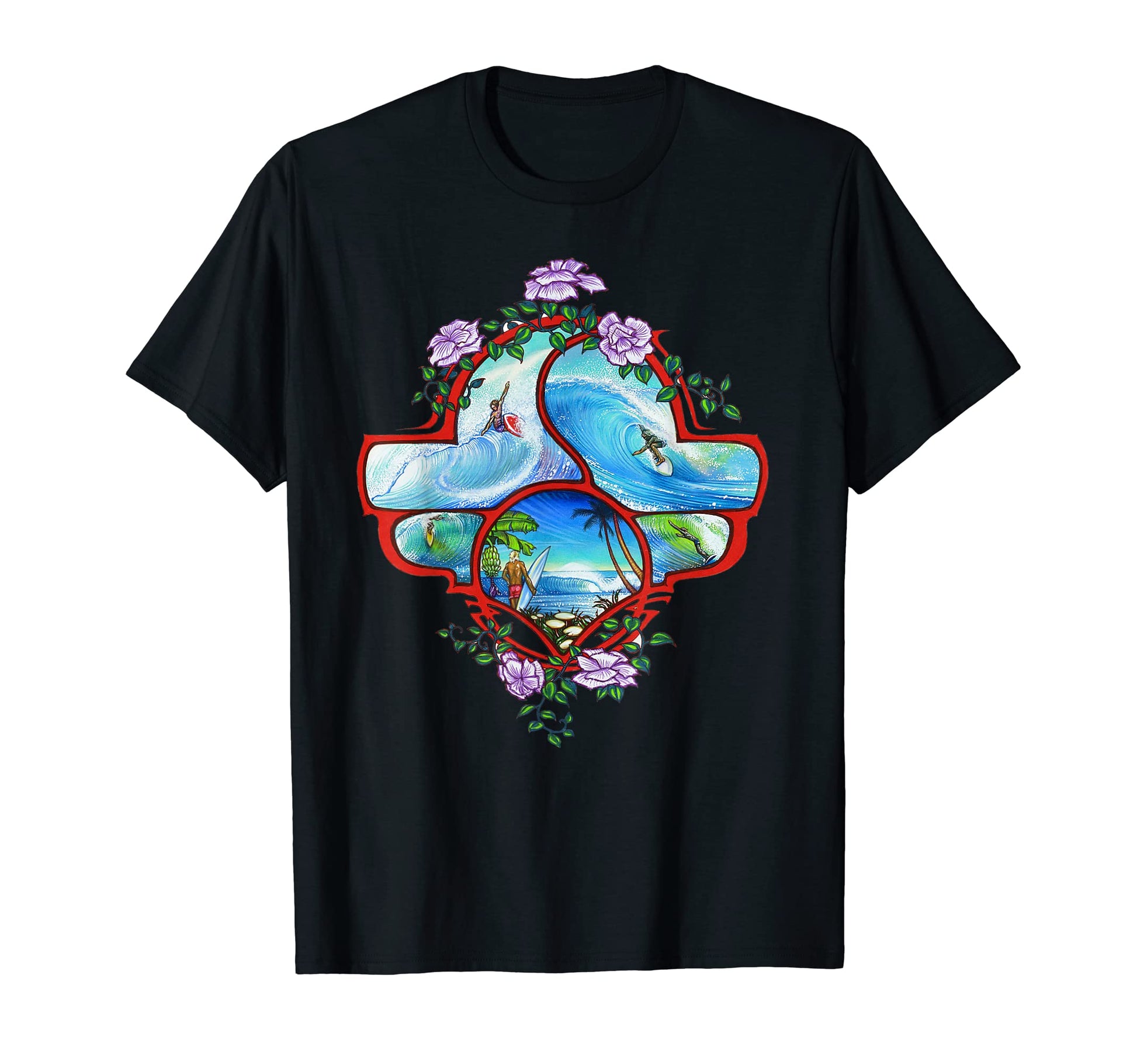 Surfing Surfer Throwback 70S Surf T-Shirt - Fun Novelty Design Unisex - T-Shirt, Sweatshirt, Hoodie