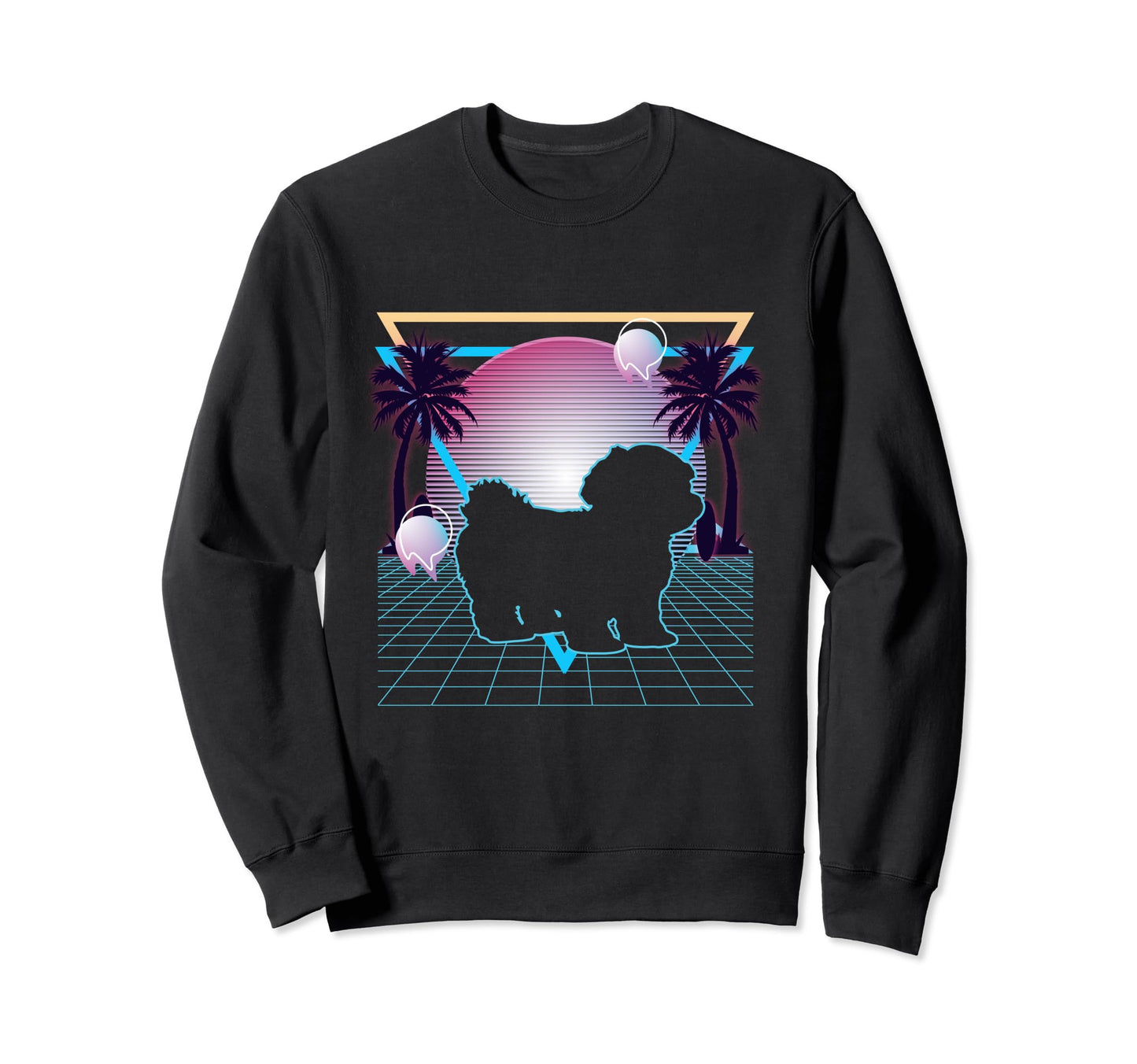 Maltese Dog Lover 80S 90S Sweatshirt - Casual Everyday Wear for Adults - T-Shirt, Sweatshirt, Hoodie