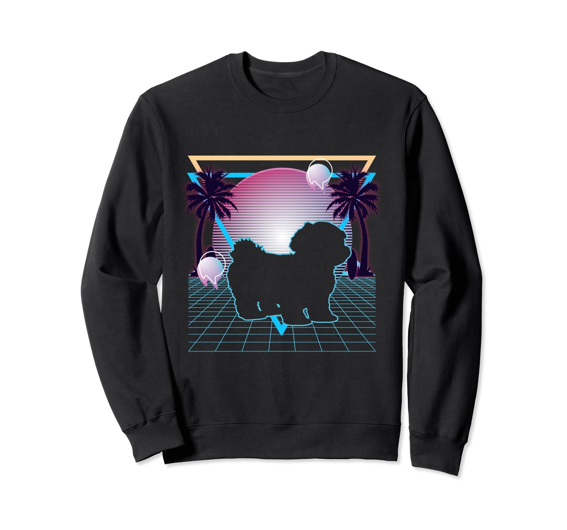 Maltese Dog Lover 80S 90S Sweatshirt - Casual Everyday Wear for Adults - T-Shirt, Sweatshirt, Hoodie