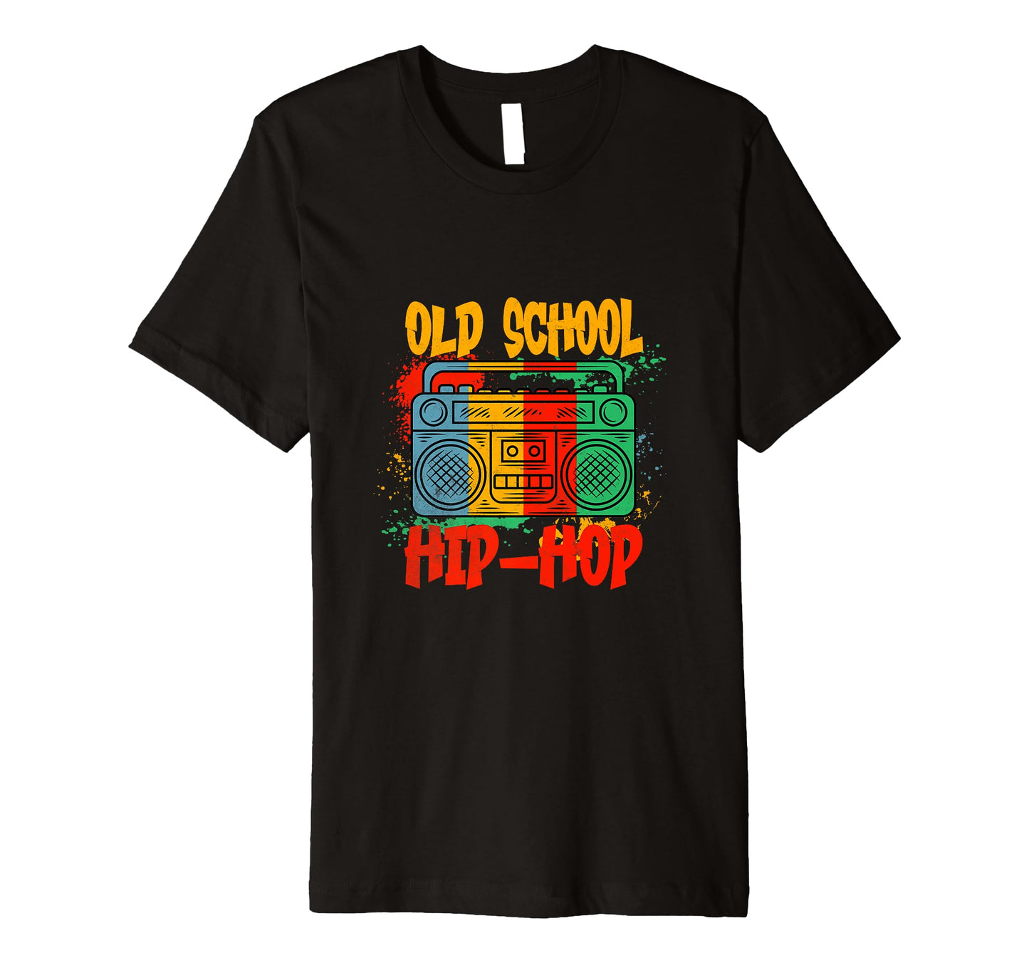 Music Graffiti Boombox Old School Hip T-Shirt - Custom Art Print Unisex - T-Shirt, Sweatshirt, Hoodie