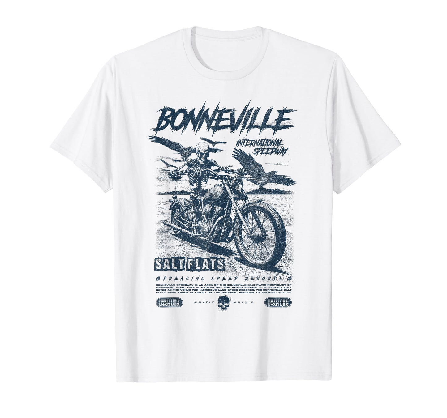 Bonneville Salt Flats Motorcycle T-Shirt - Aesthetic Graphic Men Women - T-Shirt, Sweatshirt, Hoodie