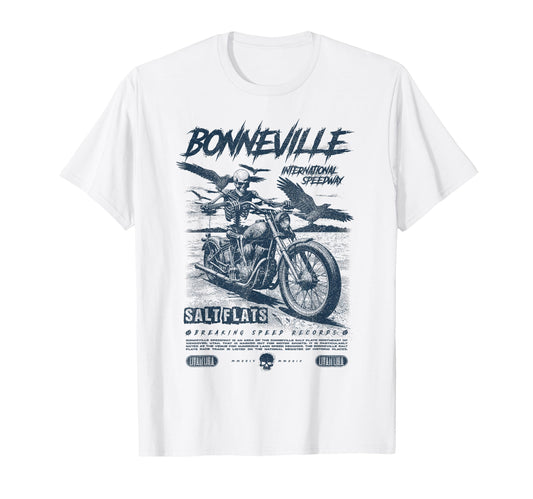 Bonneville Salt Flats Motorcycle T-Shirt - Aesthetic Graphic Men Women - T-Shirt, Sweatshirt, Hoodie