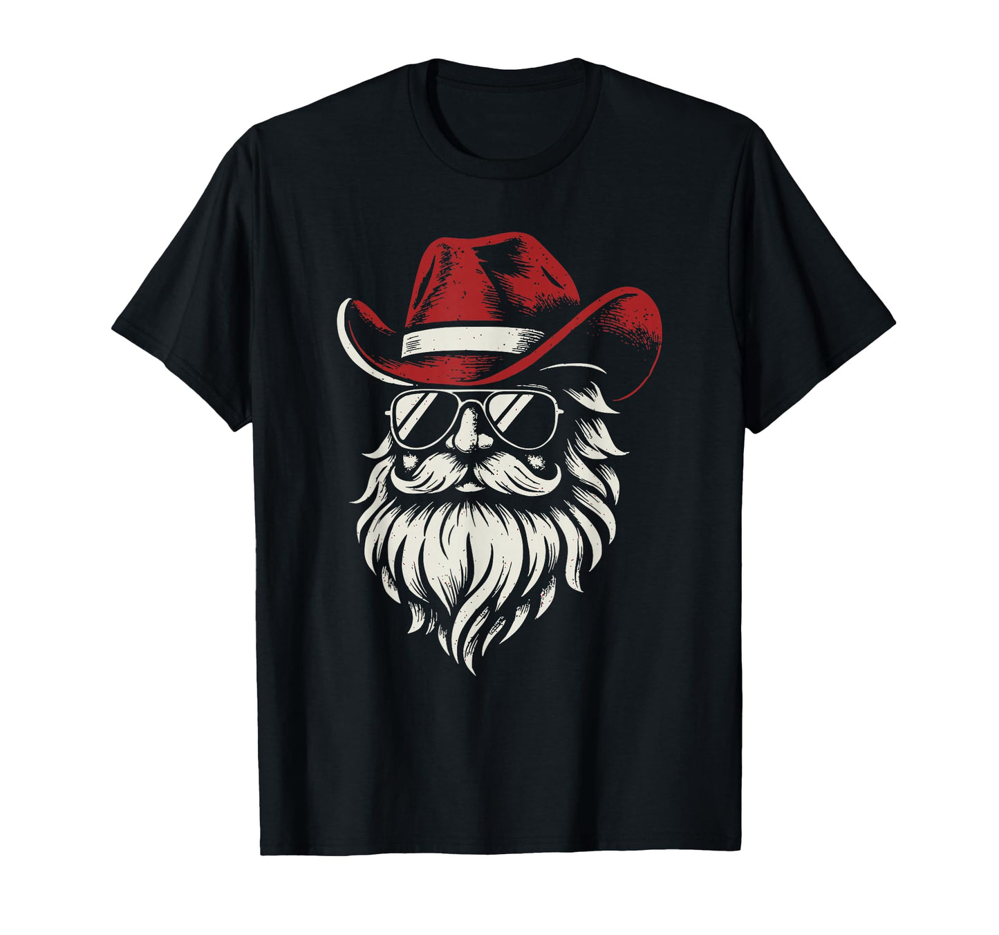Cowboy Santa Claus T-Shirt - Fun Novelty Design Men Women - T-Shirt, Sweatshirt, Hoodie