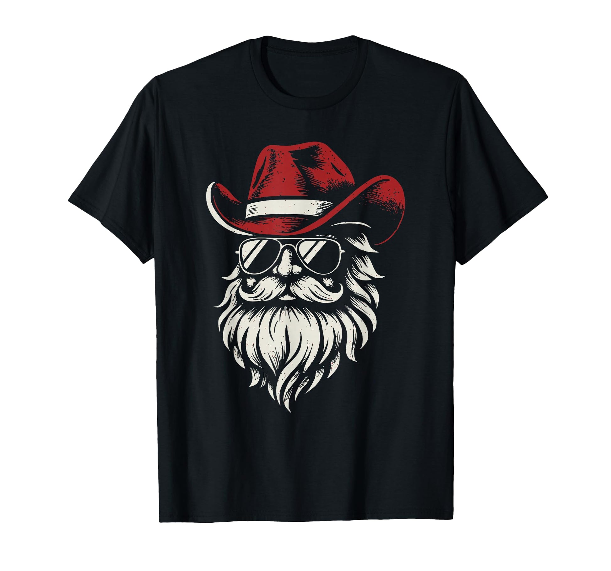 Cowboy Santa Claus T-Shirt - Fun Novelty Design Men Women - T-Shirt, Sweatshirt, Hoodie