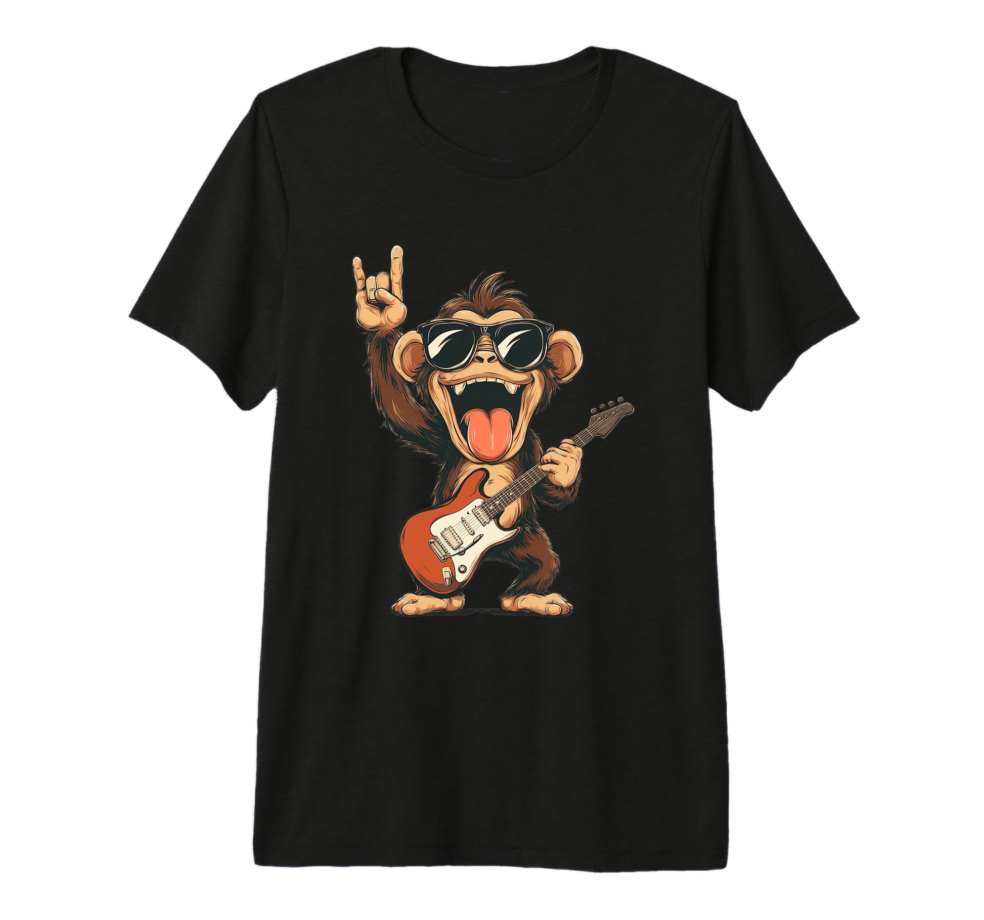 Rockstar Monkey Sunglasses Electric T-Shirt - Minimalist Print Unisex - T-Shirt, Sweatshirt, Hoodie