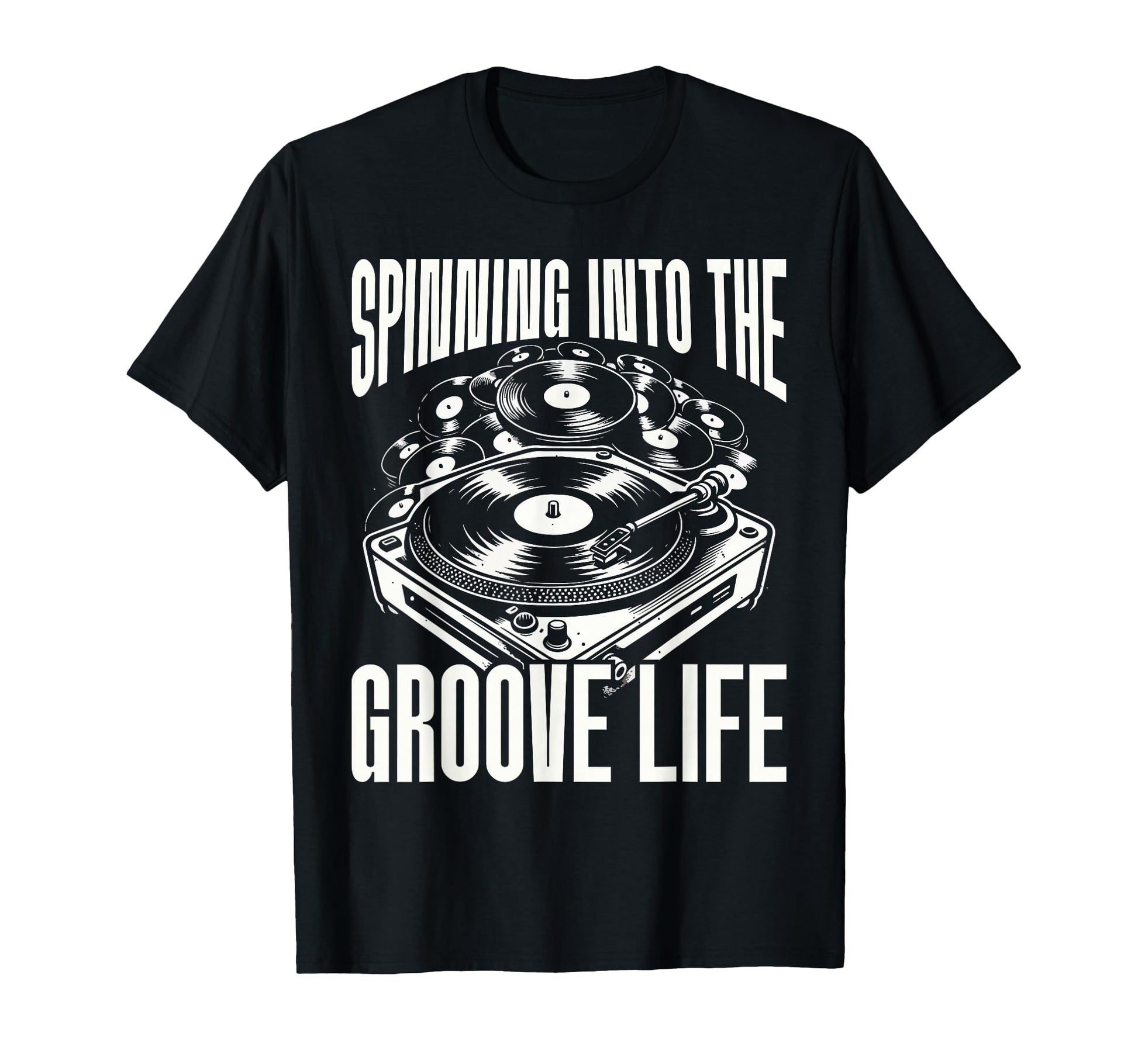 Vinyl Collecting Record Player T-Shirt - Casual Everyday Wear Men Women - T-Shirt, Sweatshirt, Hoodie