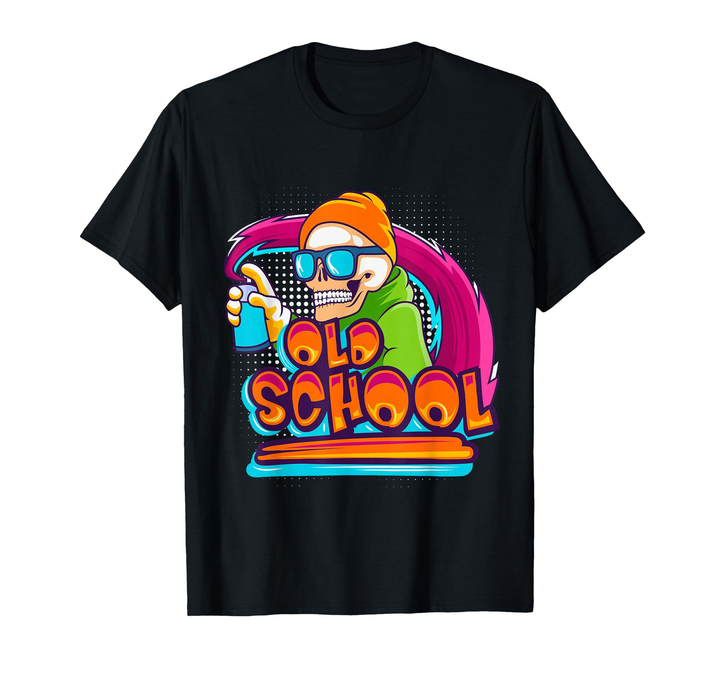 Oldschool Sprayer Graffiti Skeleton T-Shirt - Aesthetic Graphic Unisex - T-Shirt, Sweatshirt, Hoodie