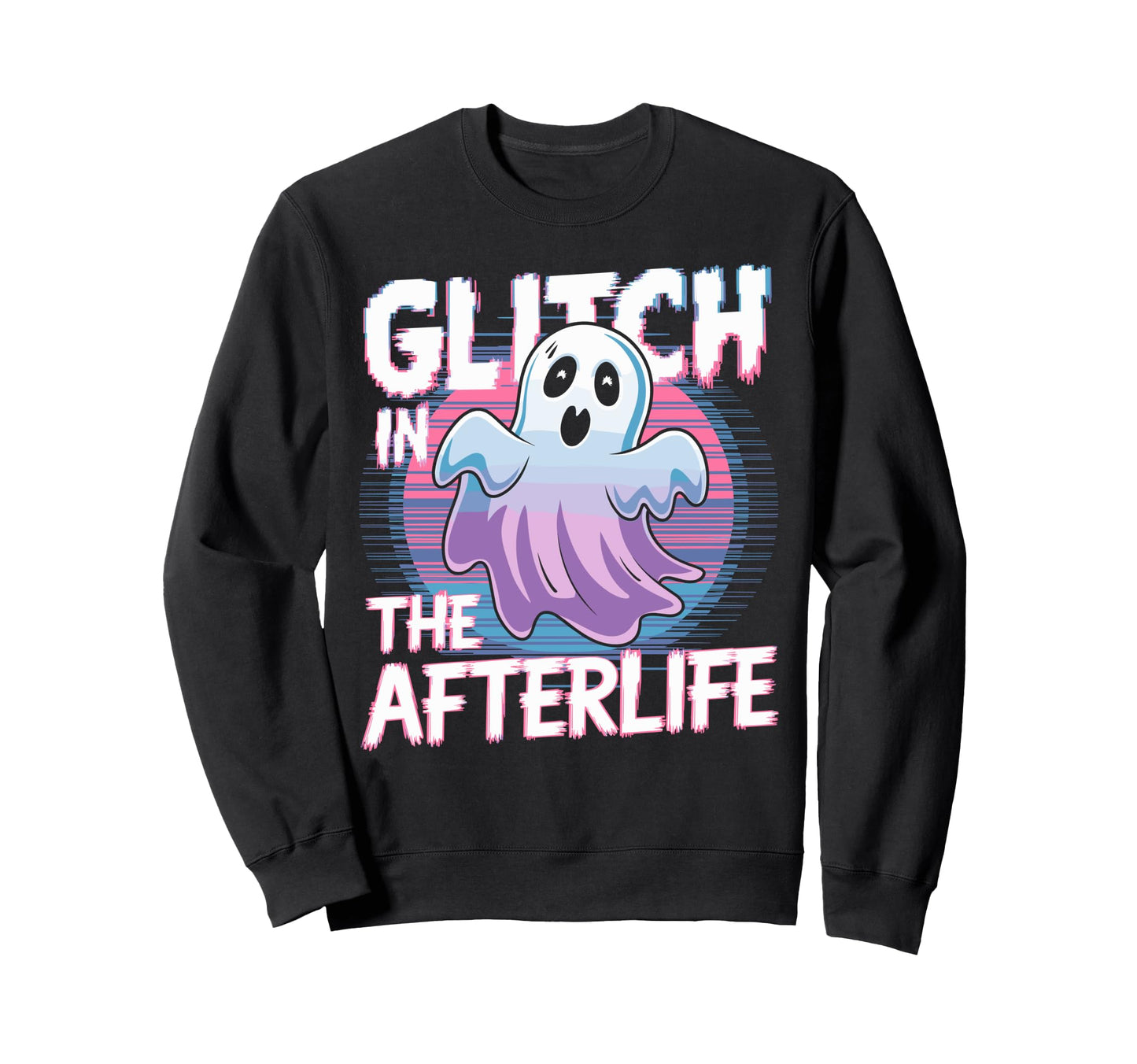 Ghost Vaporwave Glitch Afterlife Sweatshirt - Aesthetic Graphic Men Women - T-Shirt, Sweatshirt, Hoodie