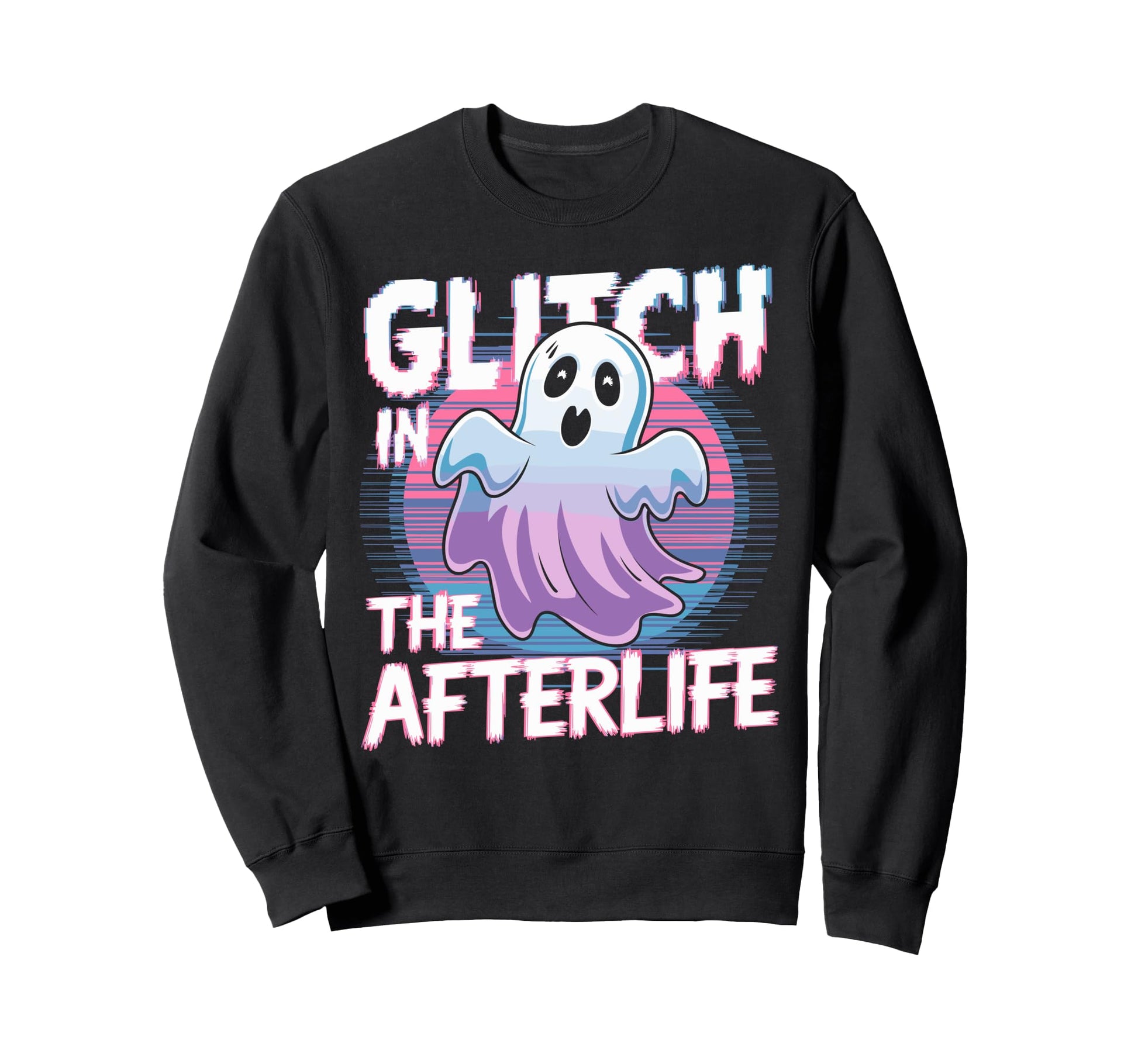 Ghost Vaporwave Glitch Afterlife Sweatshirt - Aesthetic Graphic Men Women - T-Shirt, Sweatshirt, Hoodie