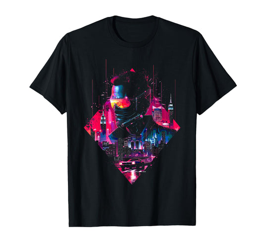 1980S 1990S Sunglasses Car Skyline T-Shirt - Streetwear Style for Adults - T-Shirt, Sweatshirt, Hoodie