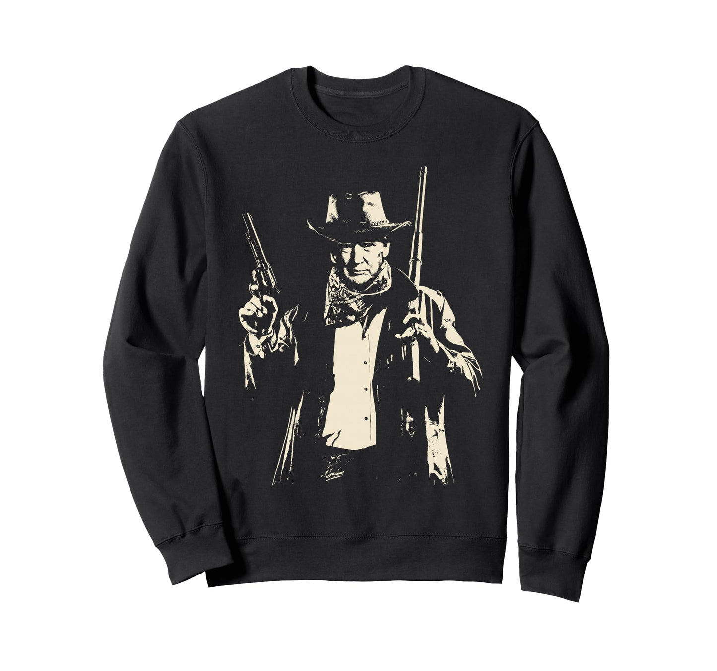 Cowboy Trump Ready To Kick Some Sweatshirt - Graphic Print Unisex - T-Shirt, Sweatshirt, Hoodie