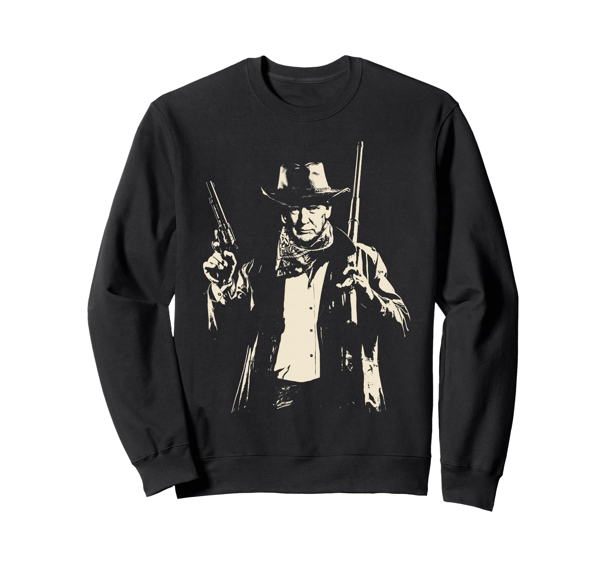 Cowboy Trump Ready To Kick Some Sweatshirt - Graphic Print Unisex - T-Shirt, Sweatshirt, Hoodie