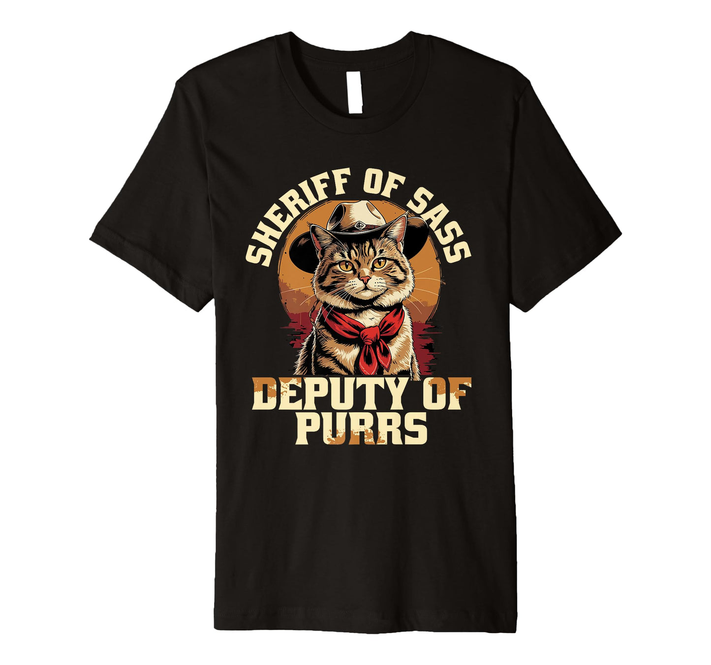 Funny Sheriff Cat Meme Cowboy T-Shirt - Aesthetic Graphic for Adults - T-Shirt, Sweatshirt, Hoodie