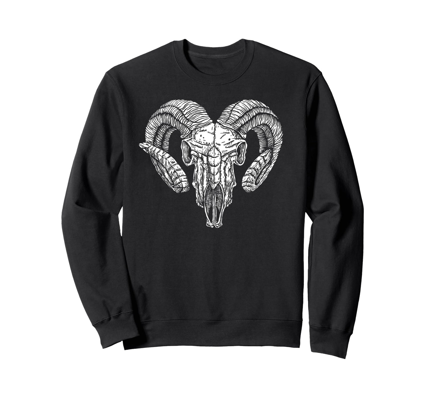 Old Ram Skull Western Cowboys Bull Sweatshirt - Minimalist Print Men Women - T-Shirt, Sweatshirt, Hoodie