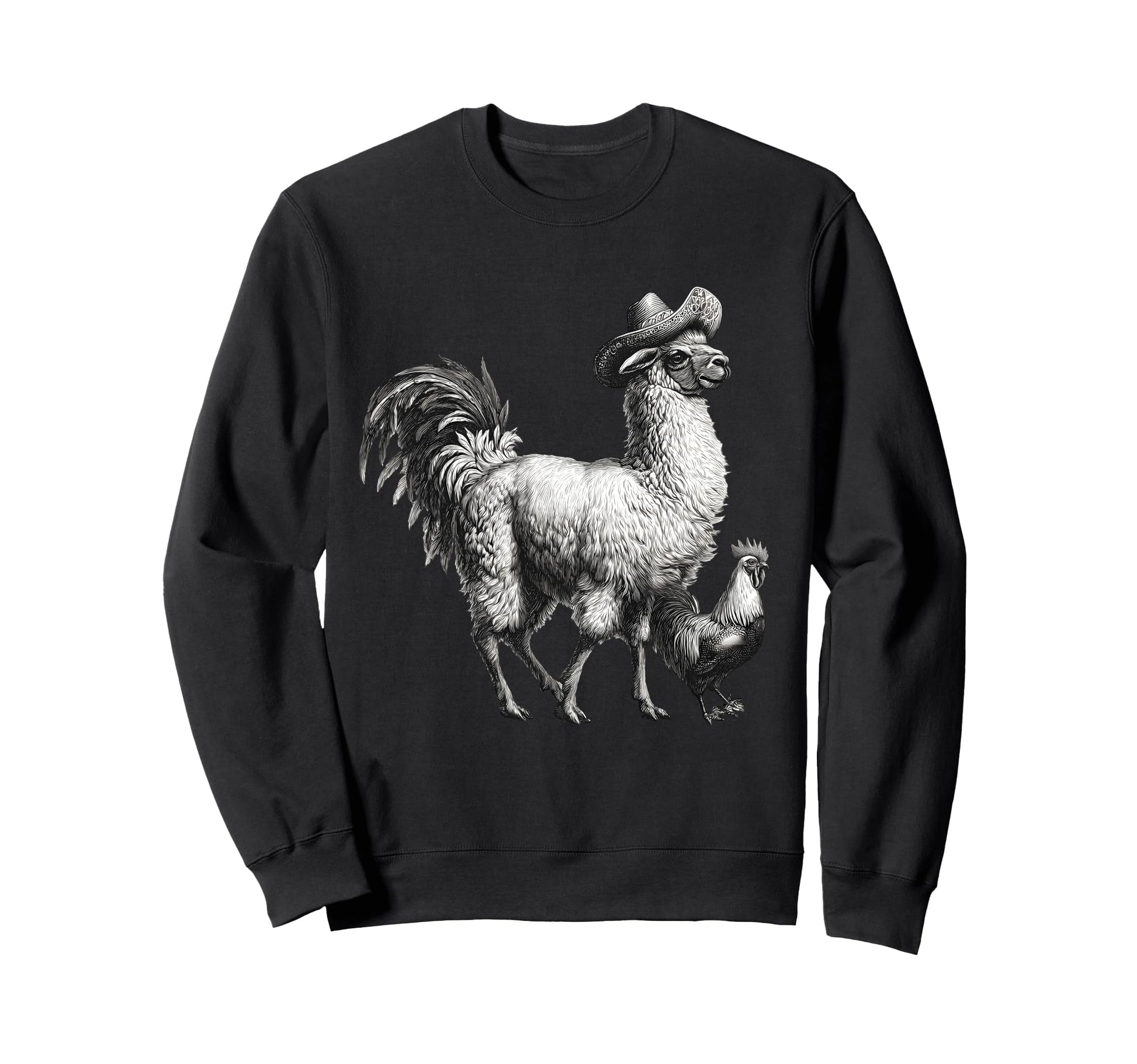 Llama Cowboy Rodeo Cowgirl Sweatshirt - Minimalist Print for Adults - T-Shirt, Sweatshirt, Hoodie