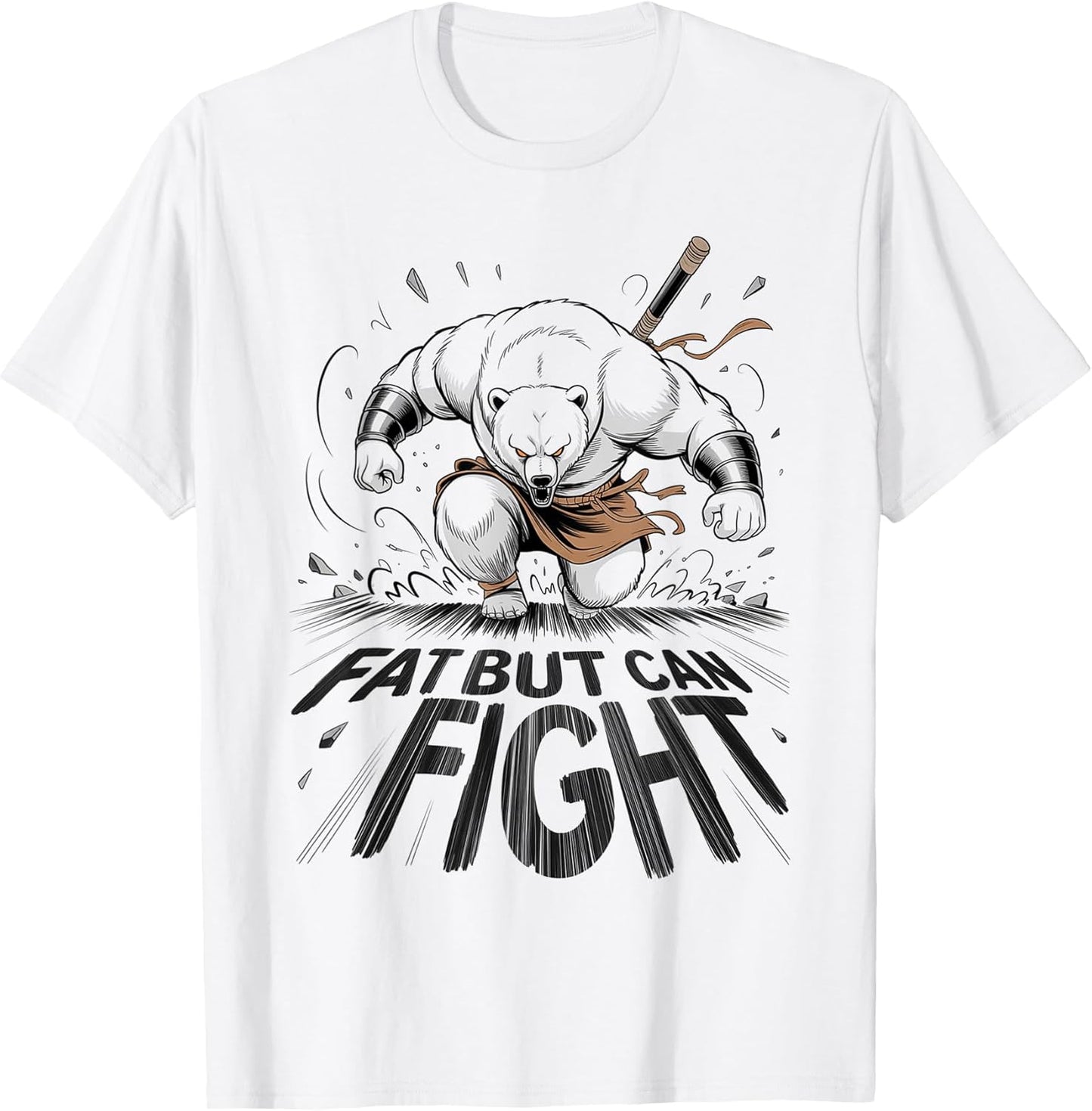 Fat But Can Fight Gym Workout Cardio Gift - Adult & Kids T-Shirts, Sweatshirts & Hoodies apparel design preview 1