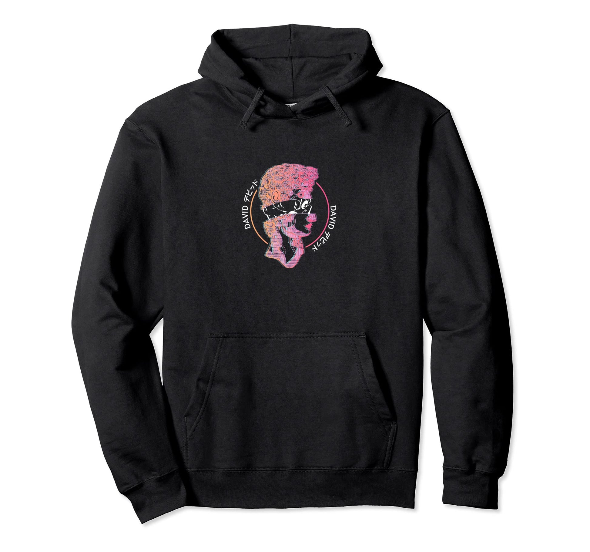 Vaporwave Aesthetic David Statue Bust Hoodie - Fun Novelty Design Unisex - T-Shirt, Sweatshirt, Hoodie