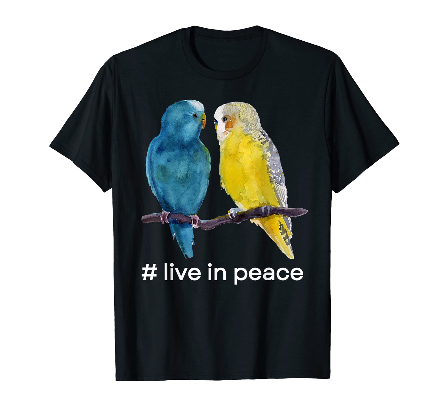 Live Peace Parrot Ukrainian Flag T-Shirt - Fun Novelty Design for Adults - T-Shirt, Sweatshirt, Hoodie