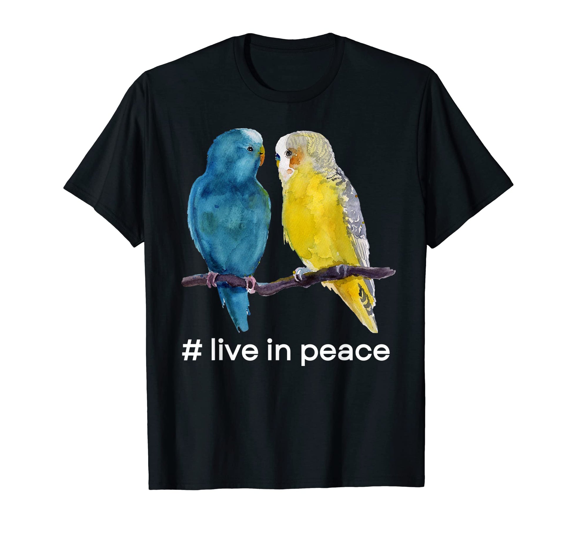 Live Peace Parrot Ukrainian Flag T-Shirt - Fun Novelty Design for Adults - T-Shirt, Sweatshirt, Hoodie