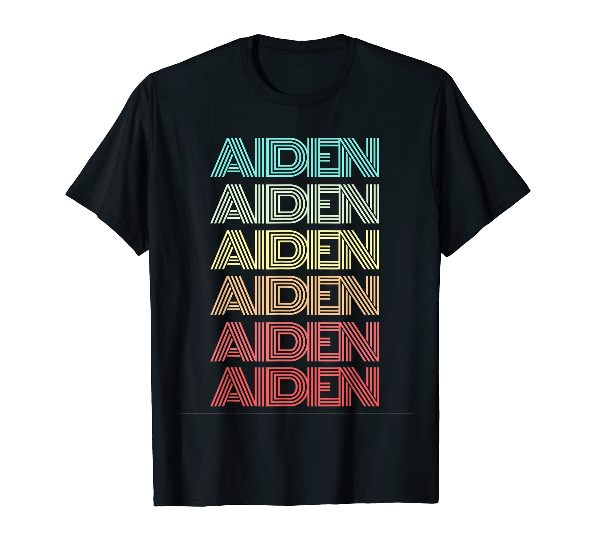 First Name Aiden Personalized Birthday T-Shirt - Minimalist Print Unisex - T-Shirt, Sweatshirt, Hoodie