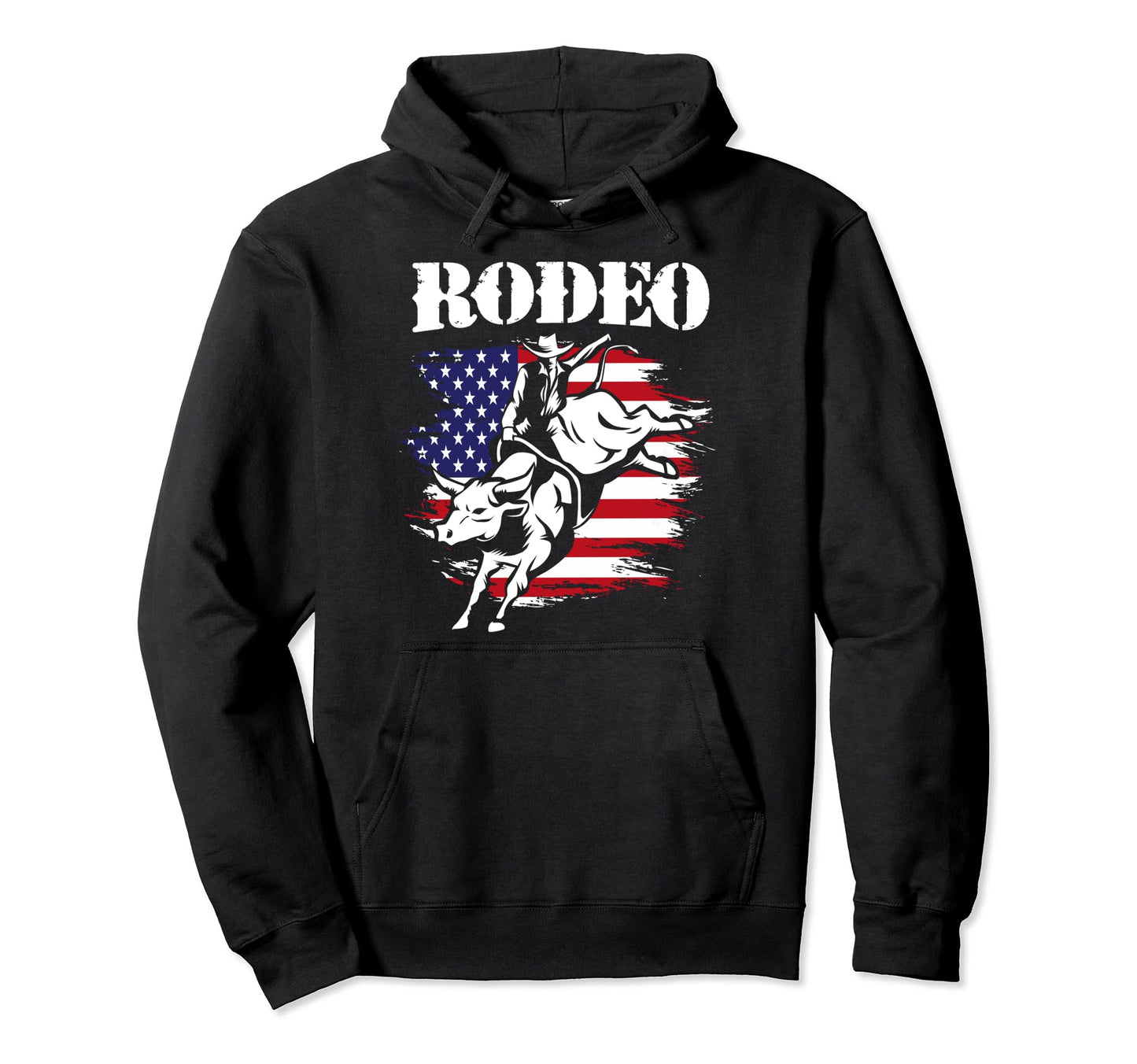 American Flag 4Th July Usa Flag Rodeo Hoodie - Novelty Apparel for Adults - T-Shirt, Sweatshirt, Hoodie