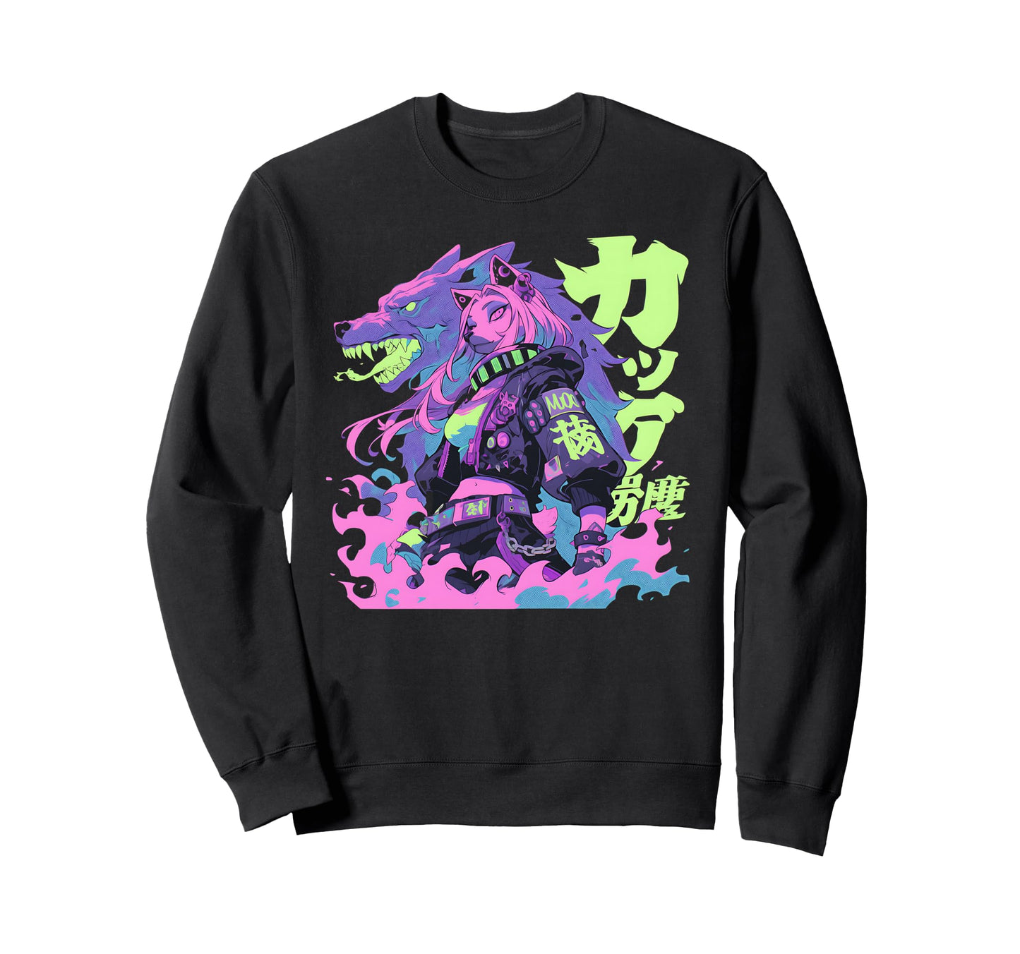 Goth Grunge Demon Anime Furry Sweatshirt - Streetwear Style for Adults - T-Shirt, Sweatshirt, Hoodie
