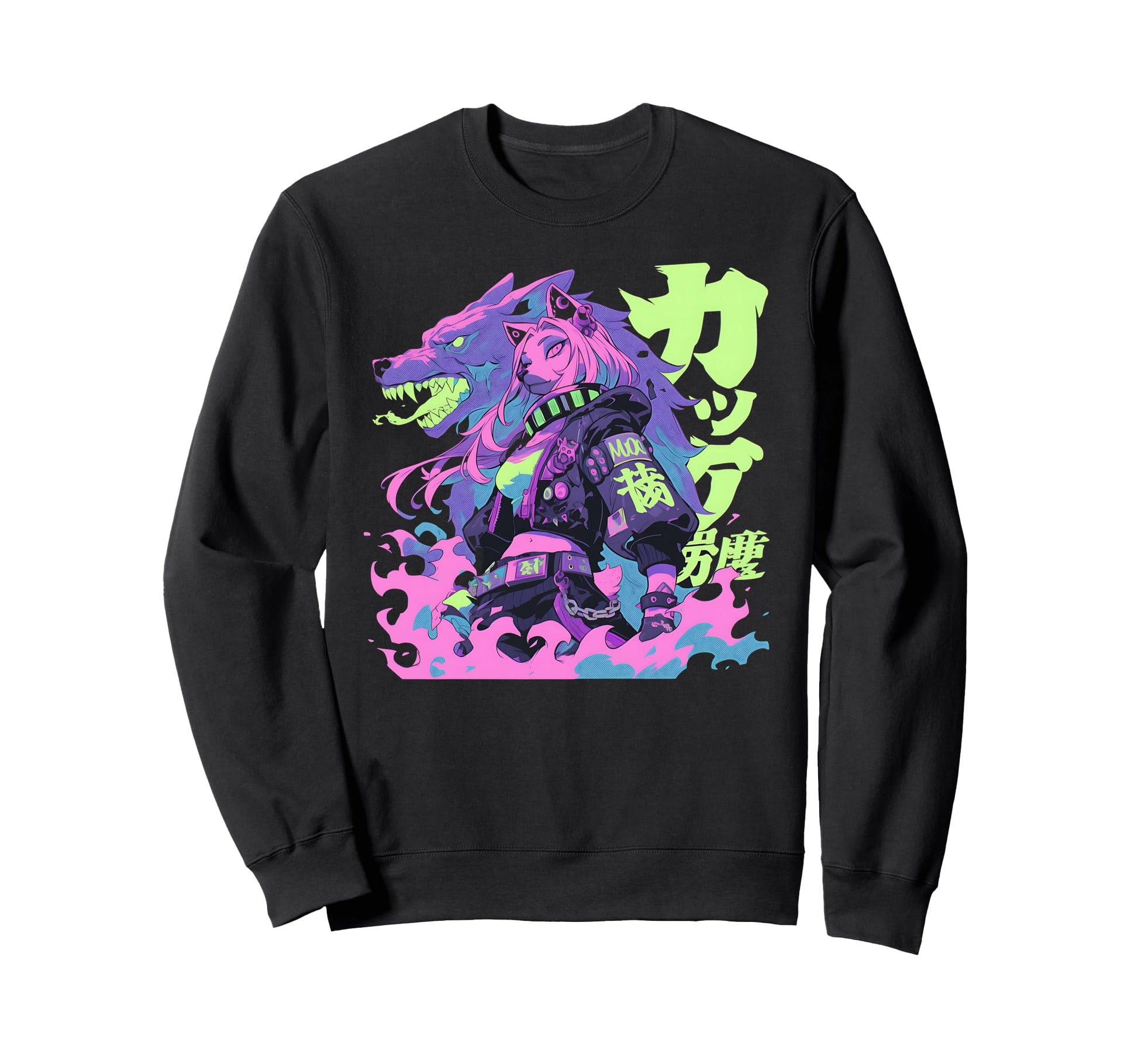 Goth Grunge Demon Anime Furry Sweatshirt - Streetwear Style for Adults - T-Shirt, Sweatshirt, Hoodie