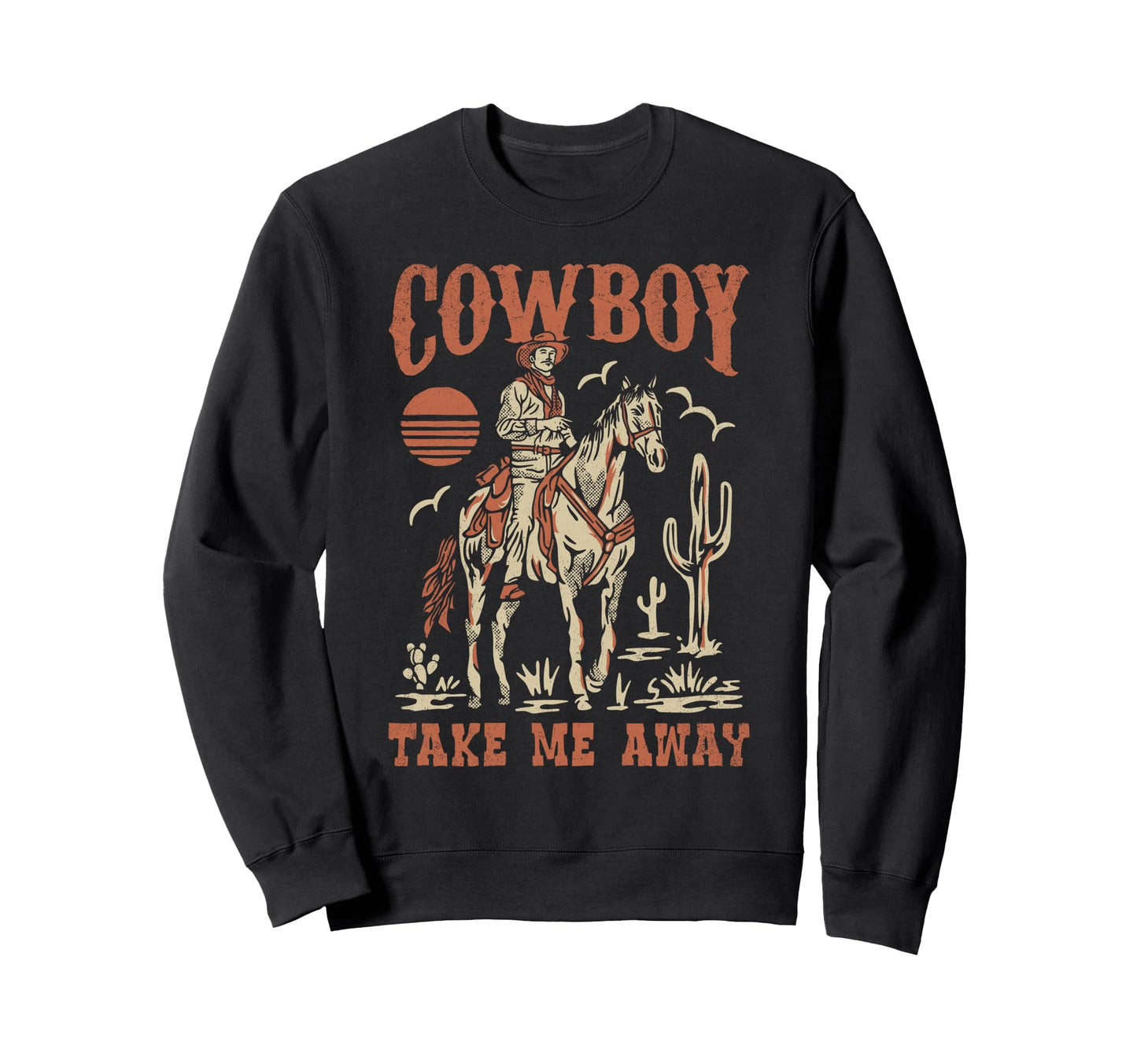 Rodeo Cowboy Horse Equestrian Sweatshirt - Minimalist Print for Adults - T-Shirt, Sweatshirt, Hoodie