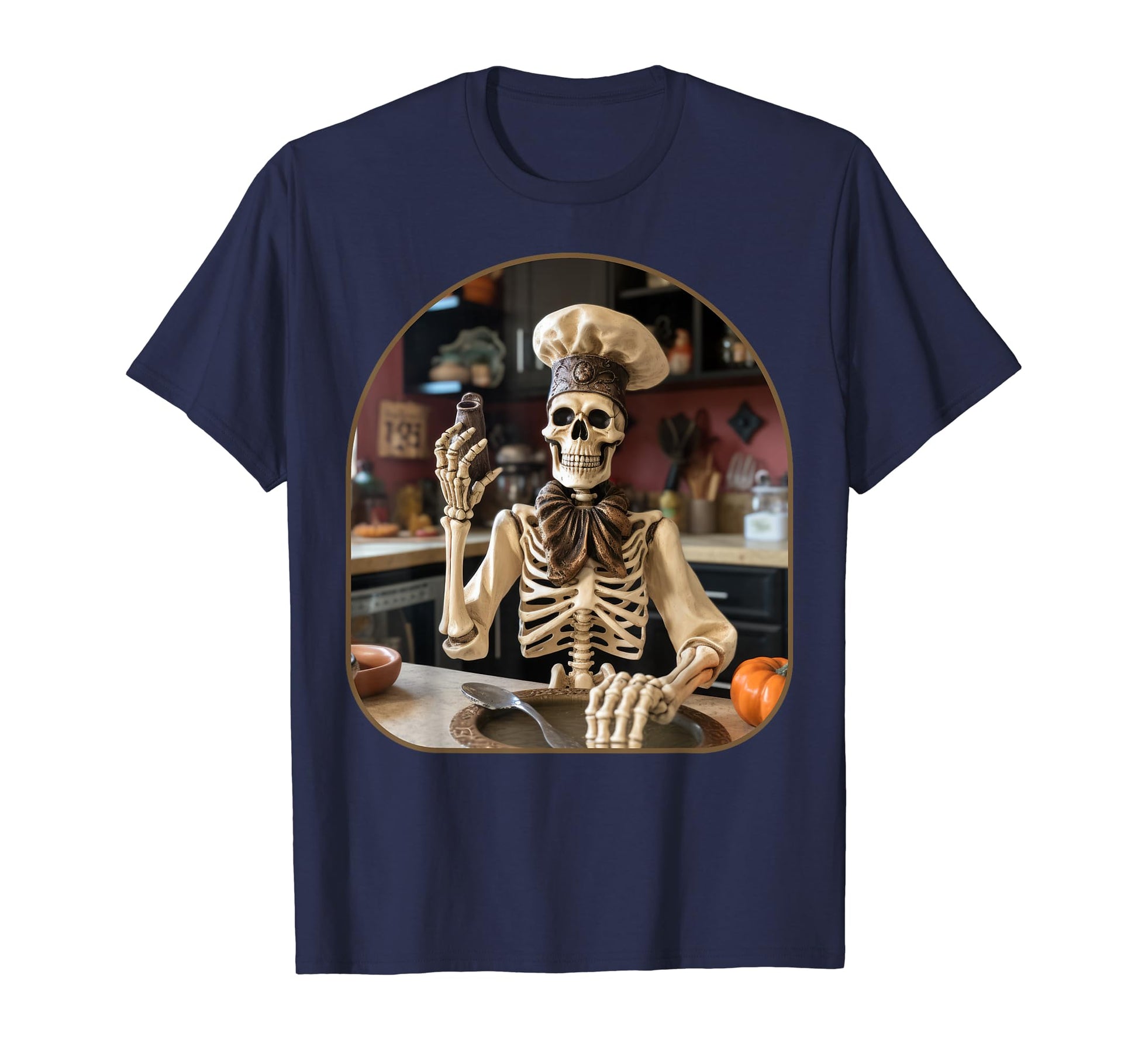 Chef Skeleton Rock Culinary Vibes T-Shirt - Fun Novelty Design for Adults - T-Shirt, Sweatshirt, Hoodie