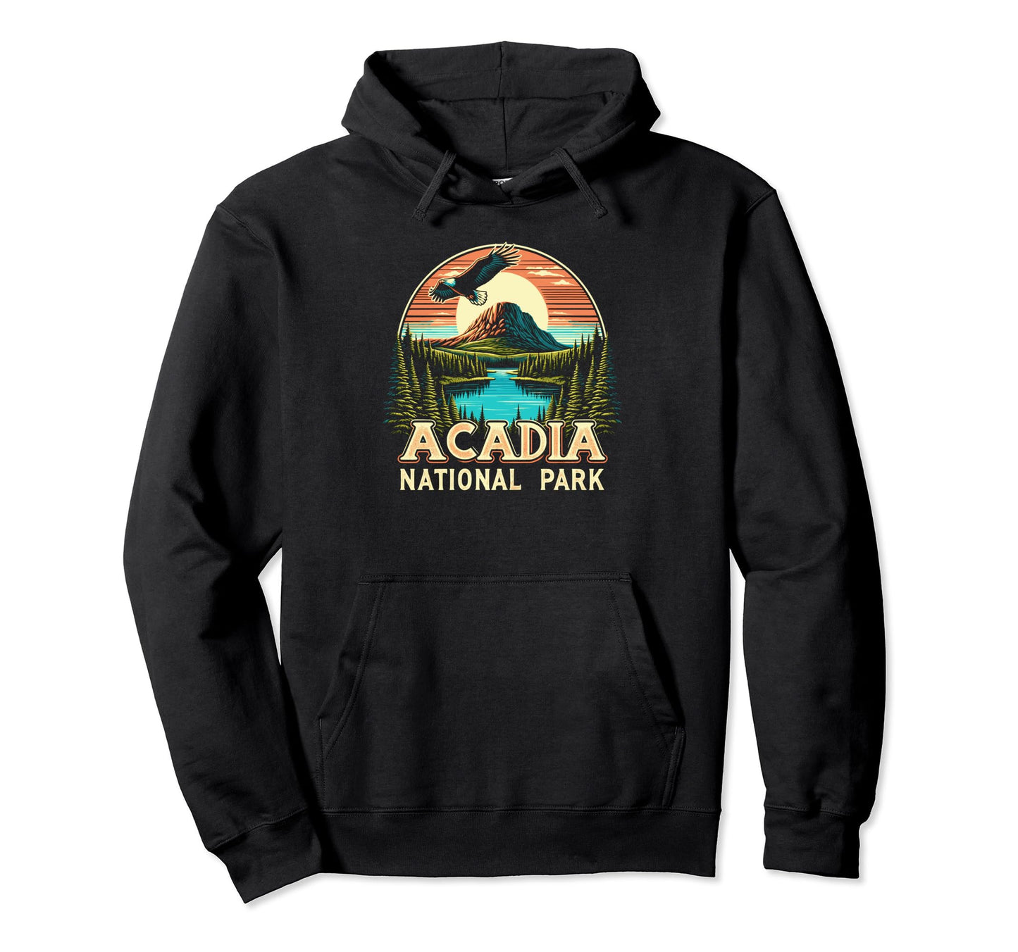 Acadia National Park Soaring Eagle Inspired Hoodie - Graphic Print Unisex - T-Shirt, Sweatshirt, Hoodie