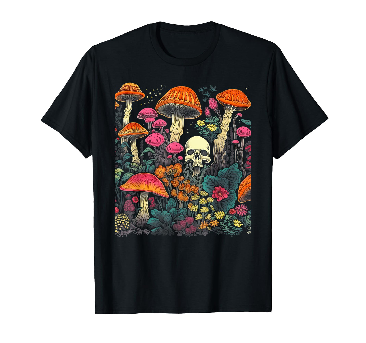 90S Grunge Skull Mushroom Hippie Goth 12 T-Shirt - Graphic Print Men Women - T-Shirt, Sweatshirt, Hoodie