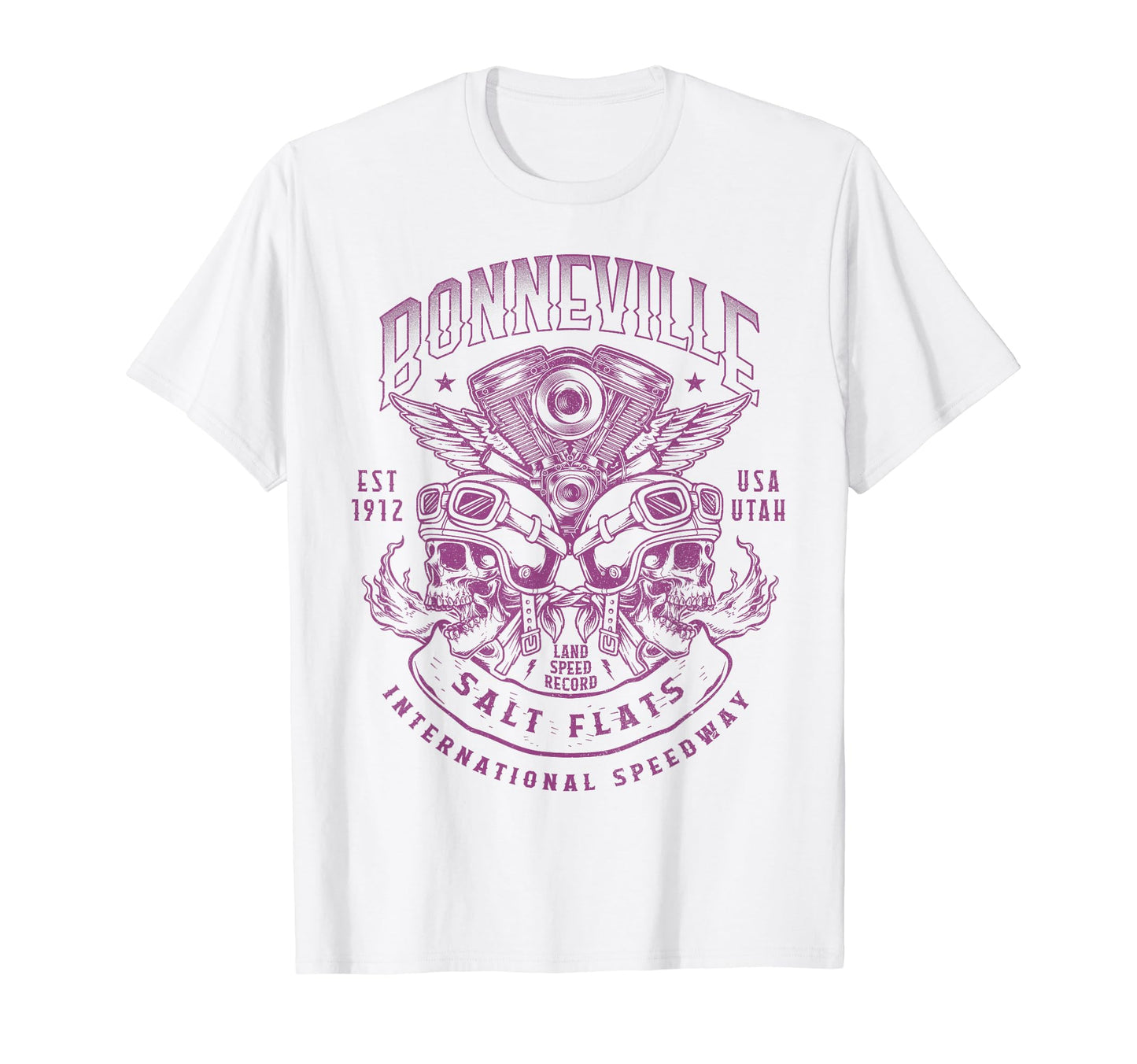 Bonneville Salt Flats Motorcycle Racing T-Shirt - Custom Art Print Unisex - T-Shirt, Sweatshirt, Hoodie
