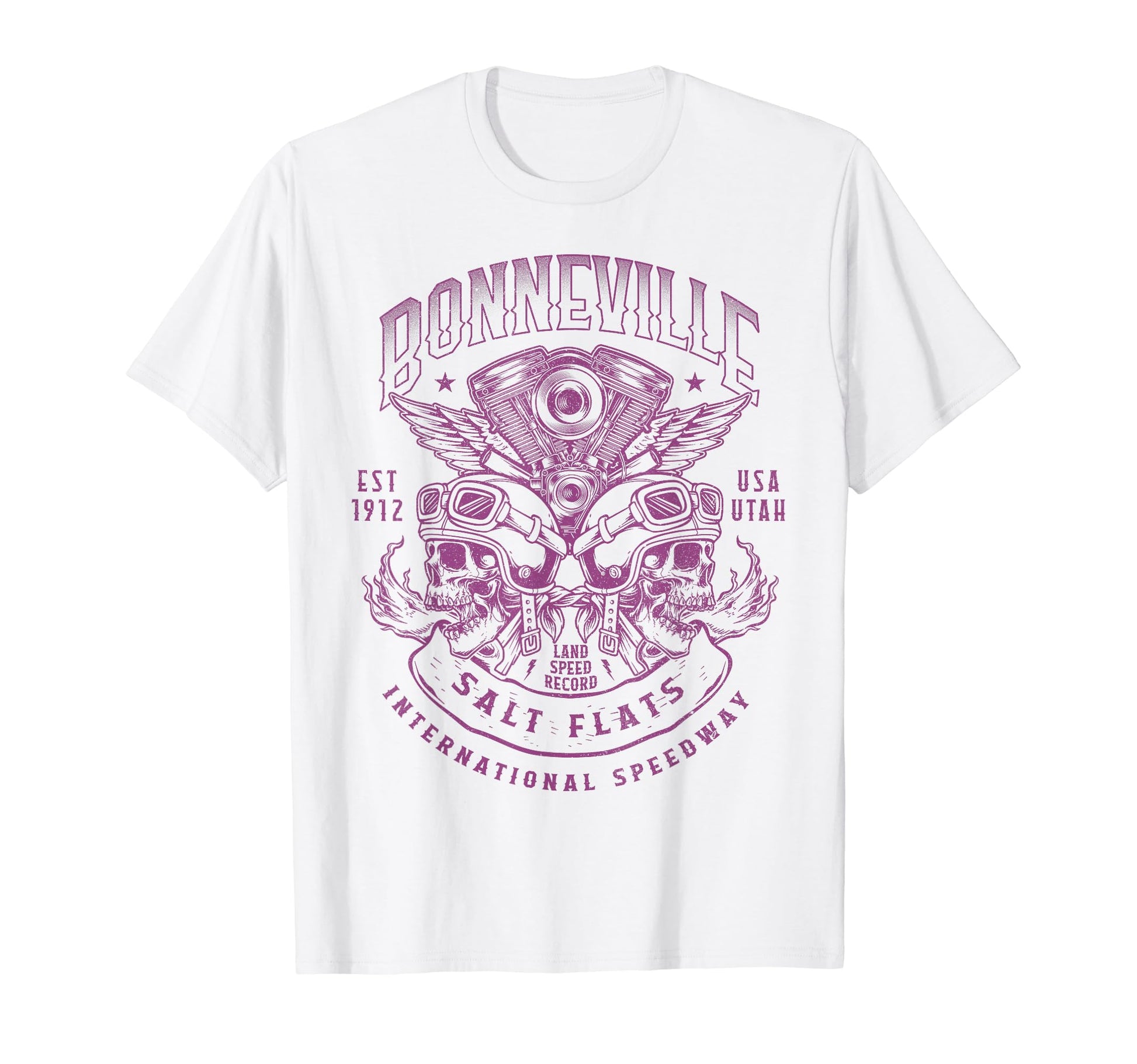 Bonneville Salt Flats Motorcycle Racing T-Shirt - Custom Art Print Unisex - T-Shirt, Sweatshirt, Hoodie