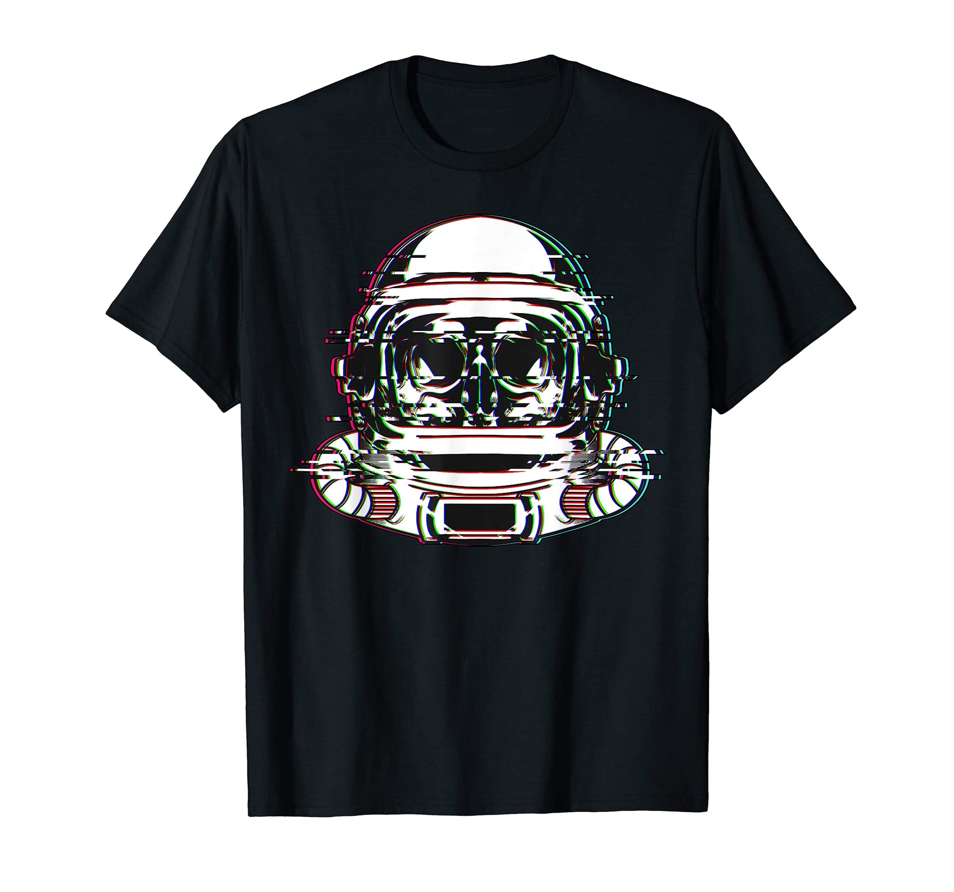 Astronaut Skull Vaporwave Aesthetic T-Shirt - Minimalist Print for Adults - T-Shirt, Sweatshirt, Hoodie