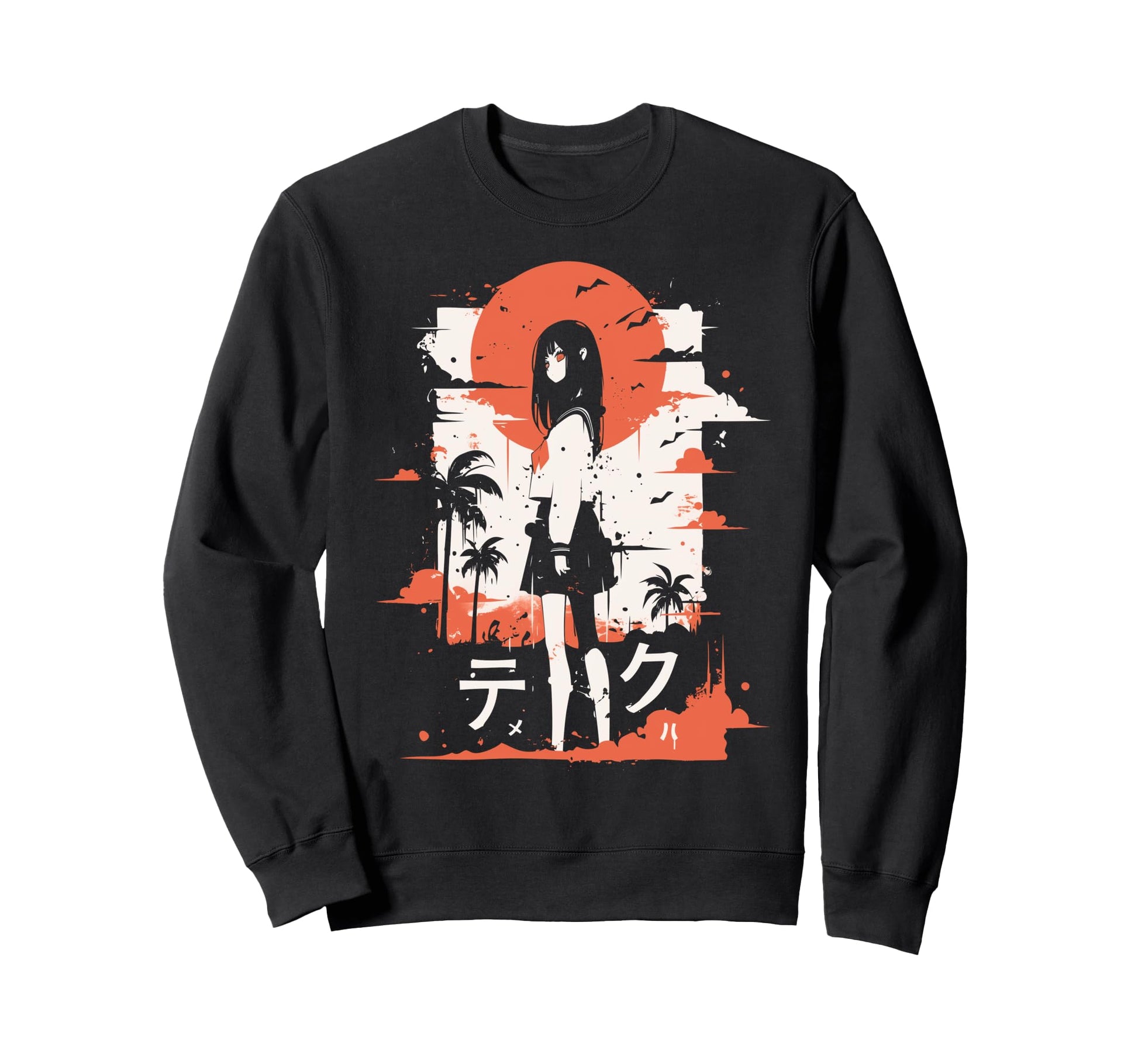 Goth Grunge Demon Anime Waifu Horror Sweatshirt - Unique Graphic Men Women - T-Shirt, Sweatshirt, Hoodie