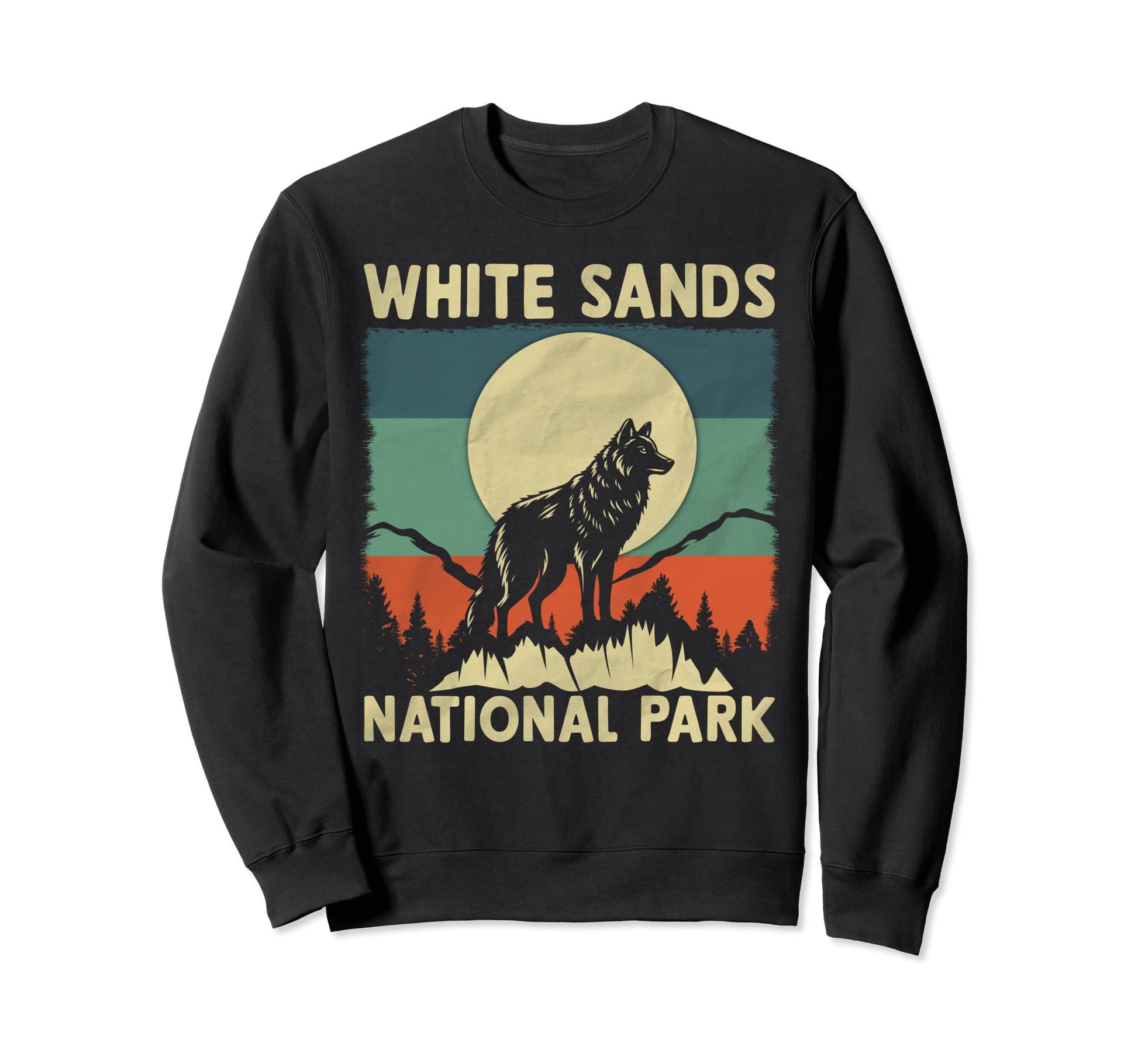 Wolf White Sands National Park Sweatshirt - Aesthetic Graphic Men Women - T-Shirt, Sweatshirt, Hoodie