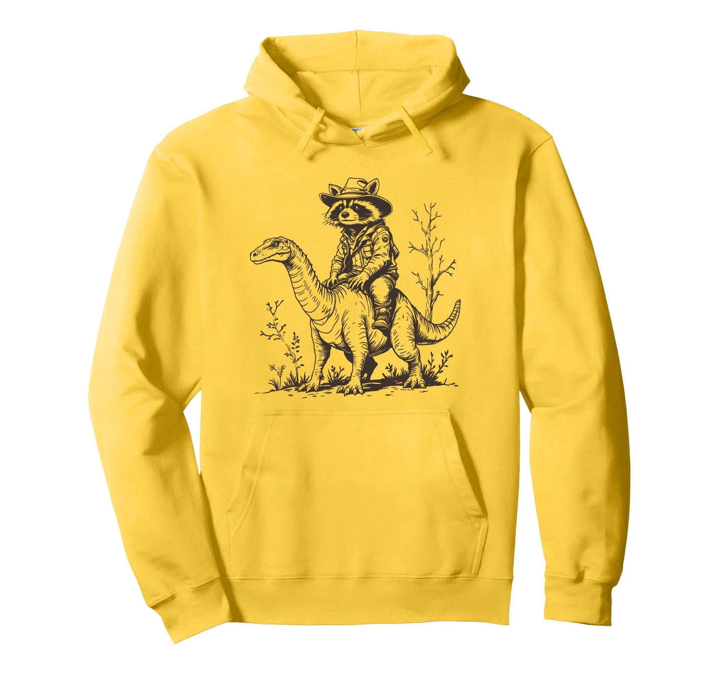 Raccoon Cowboy Cowgirl Panda Trash Western Hoodie - Graphic Print Unisex - T-Shirt, Sweatshirt, Hoodie