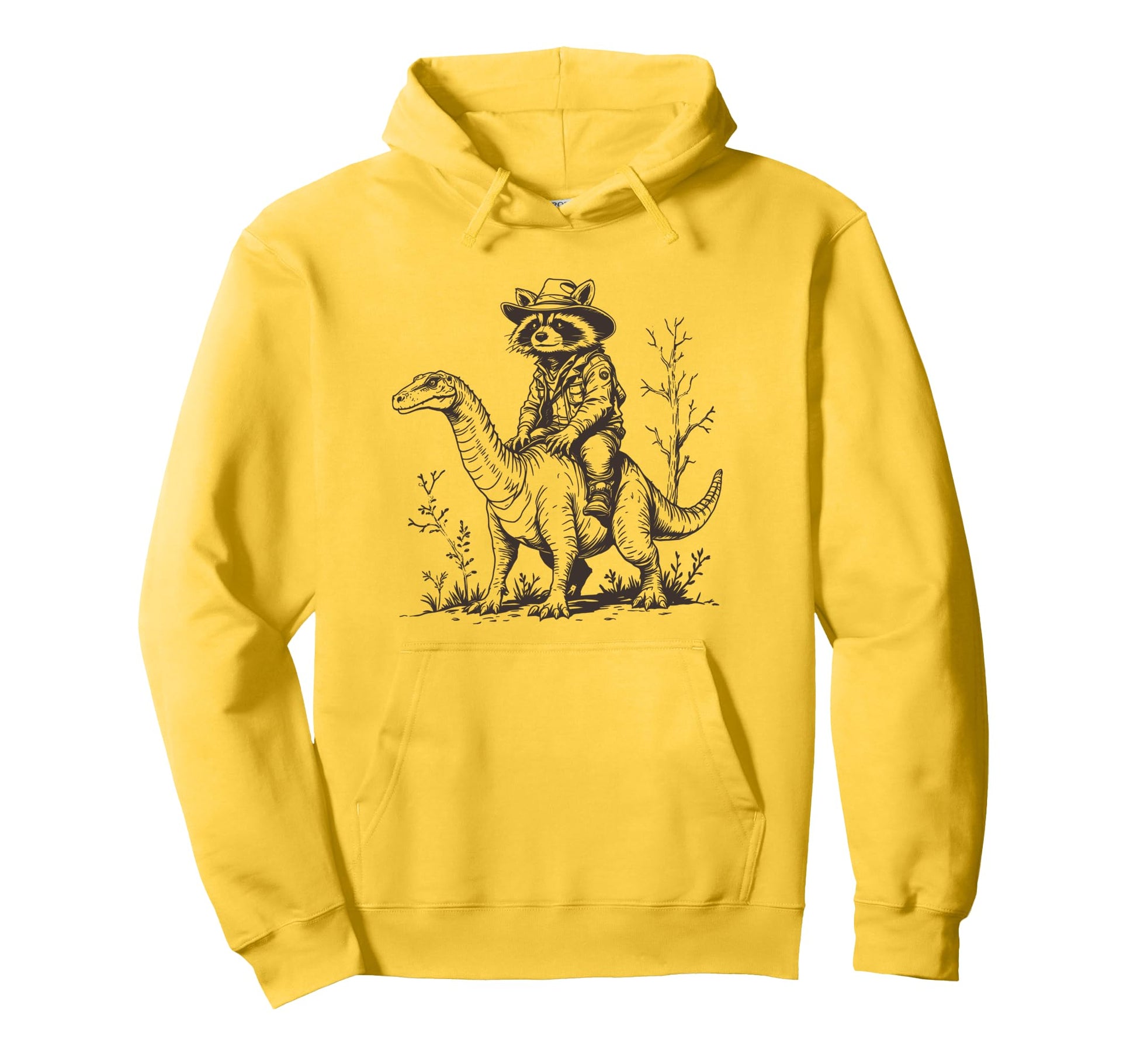 Raccoon Cowboy Cowgirl Panda Trash Western Hoodie - Graphic Print Unisex - T-Shirt, Sweatshirt, Hoodie