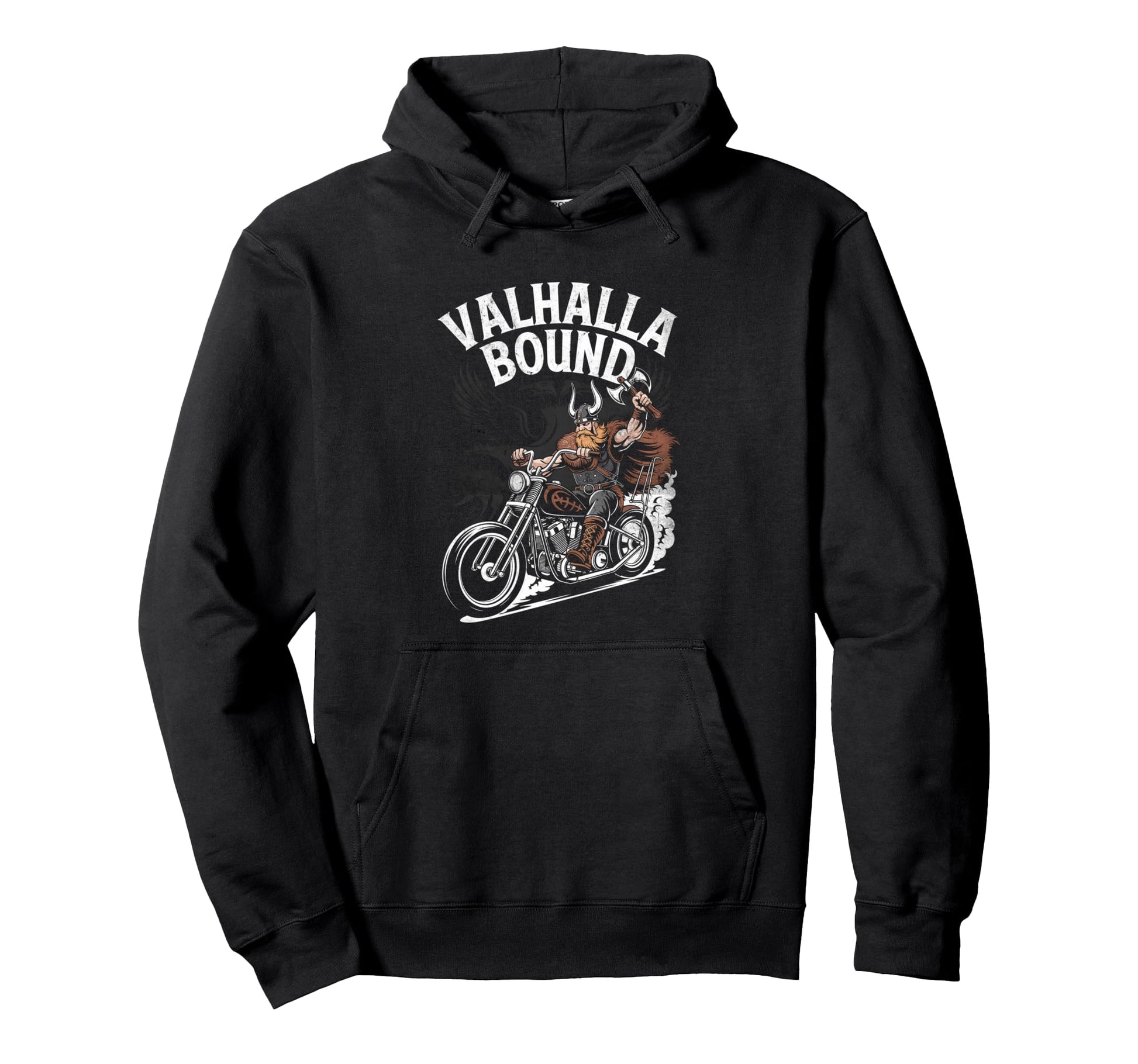 Valhalla Bound Motorcycle Biker Hoodie - Unique Graphic for Adults - T-Shirt, Sweatshirt, Hoodie