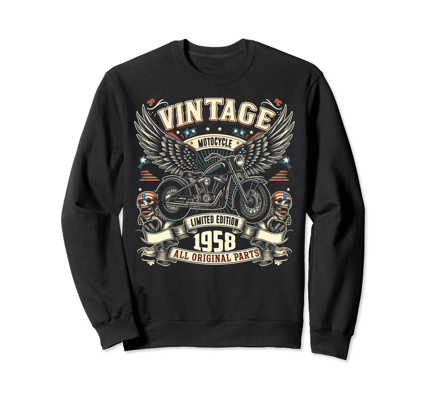 1958 Born 1958 66Th Birthday Sweatshirt - Trendy Graphic Men Women - T-Shirt, Sweatshirt, Hoodie