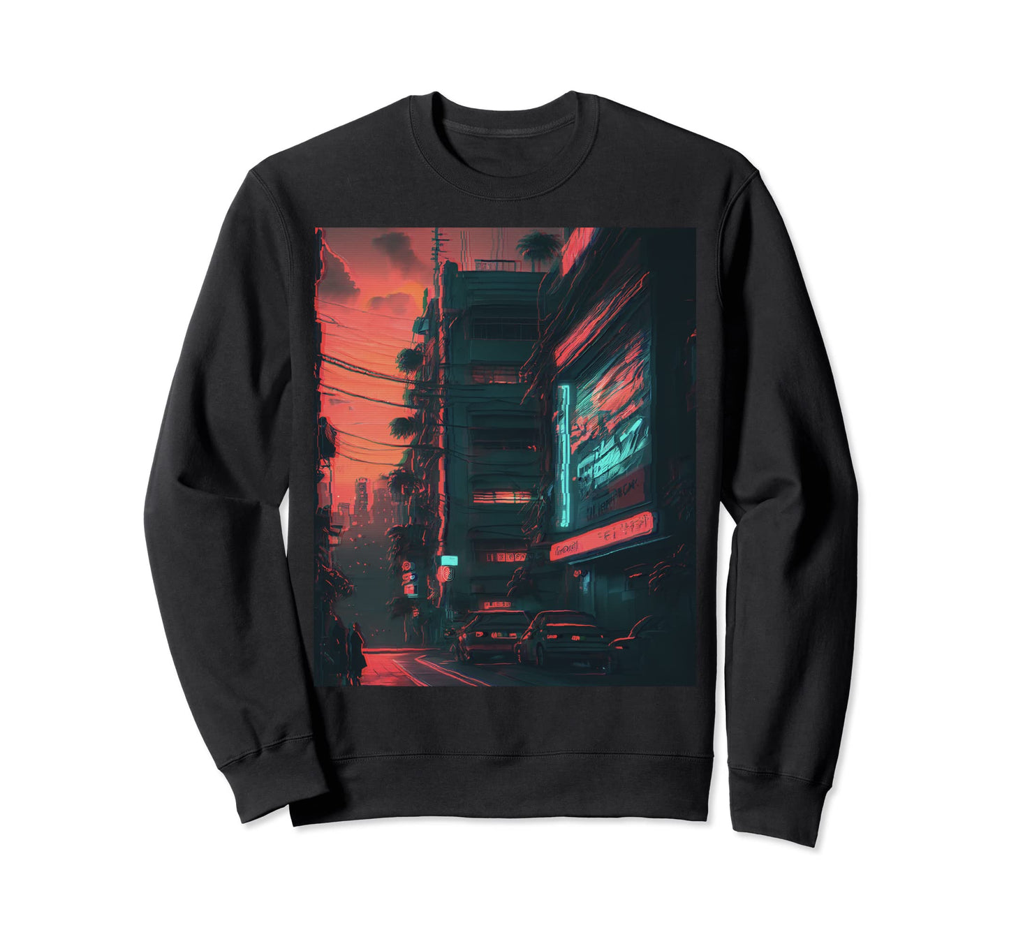 Tokyo Cyberpunks Lo Fi Indie Japan Sweatshirt - Minimalist Print Men Women - T-Shirt, Sweatshirt, Hoodie