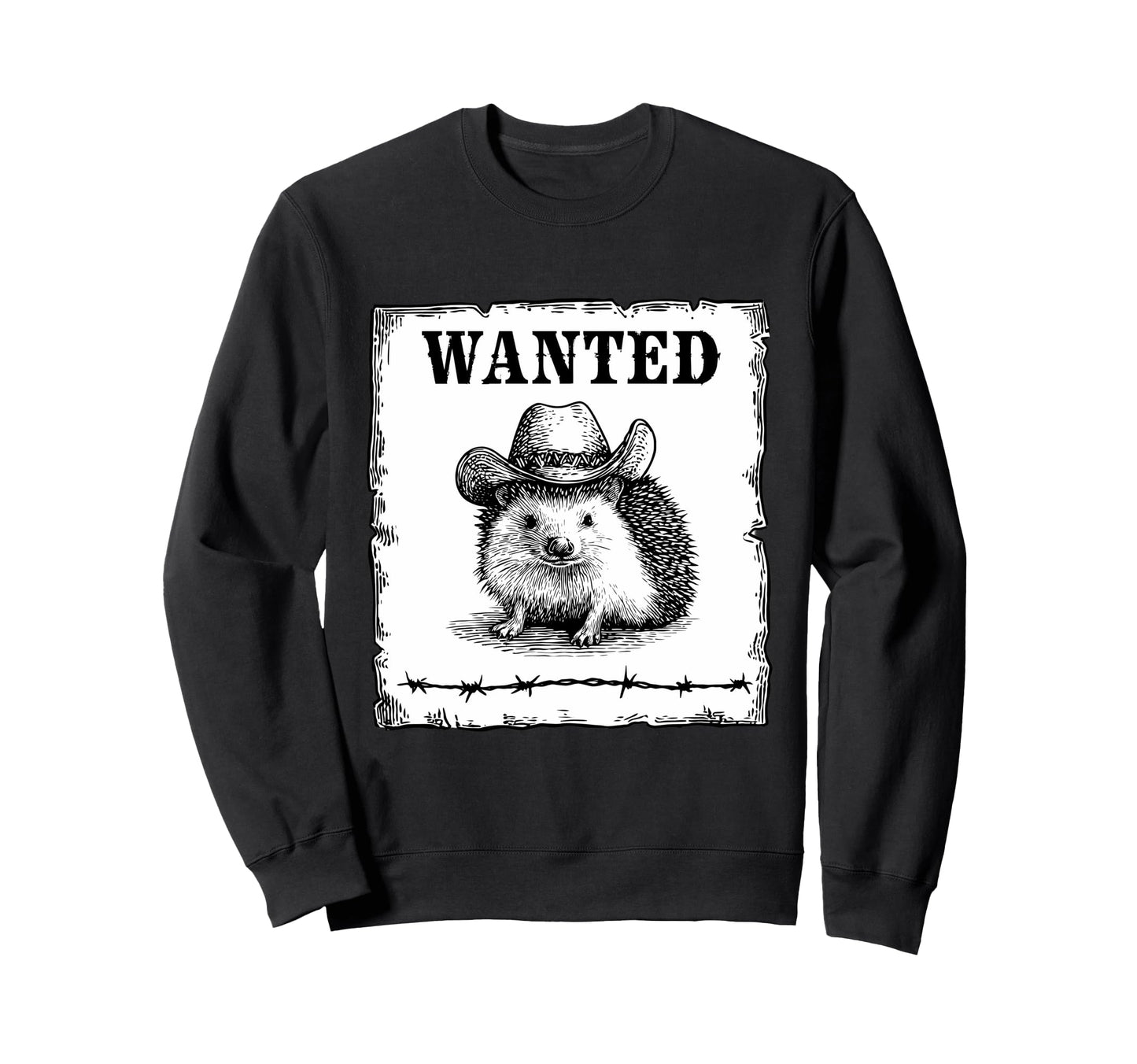 Hedgehog Cowboy Rodeo Cowgirl Sweatshirt - Casual Everyday Wear Unisex - T-Shirt, Sweatshirt, Hoodie