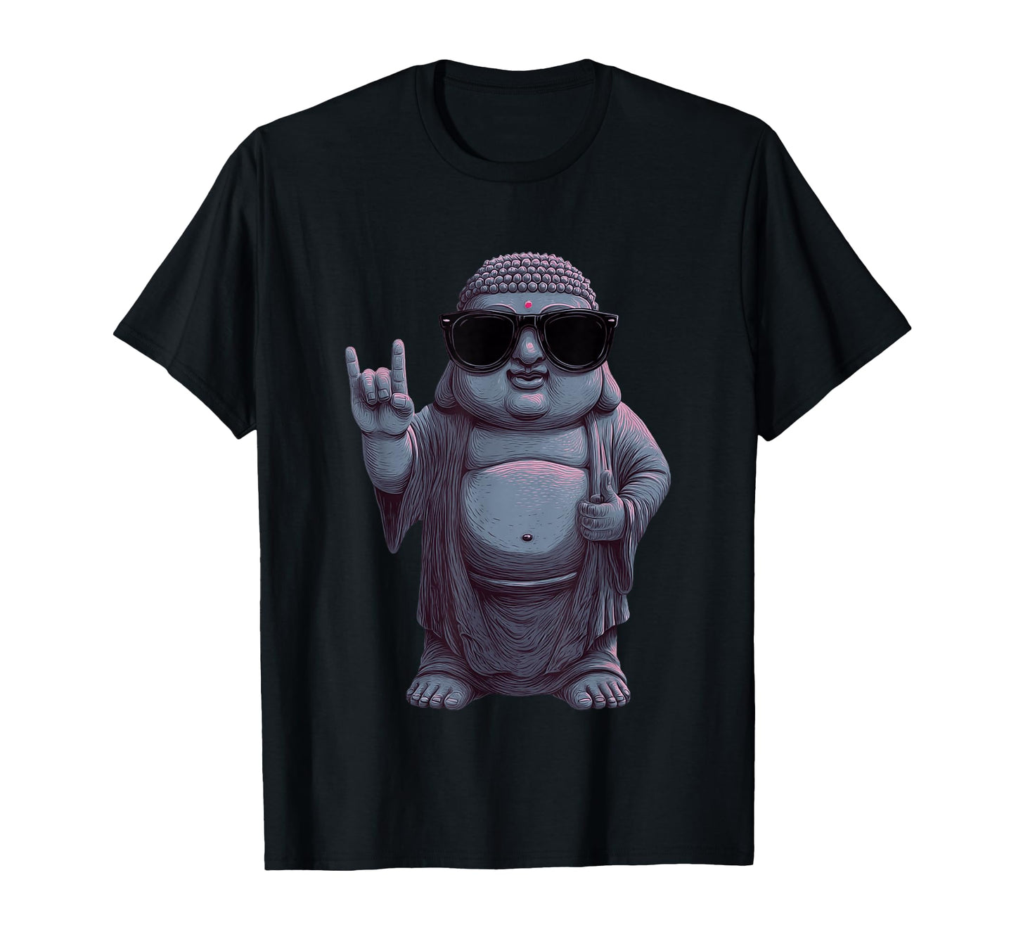 Buddha Rock And Roll Funny Spiritual T-Shirt - Casual Everyday Wear Unisex - T-Shirt, Sweatshirt, Hoodie