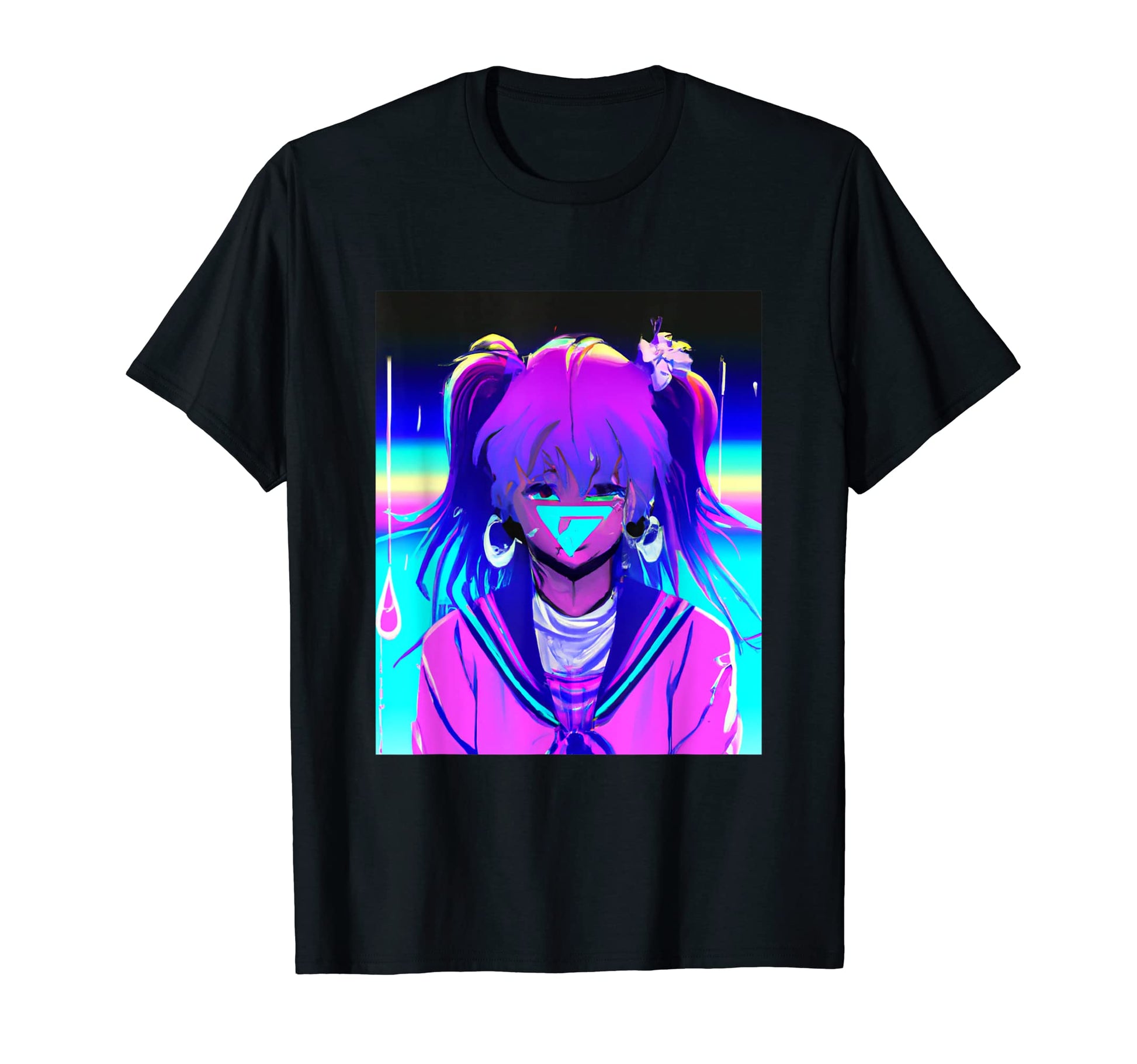 Pastel Aesthetic Anime Synthwave Sad T-Shirt - Trendy Graphic Men Women - T-Shirt, Sweatshirt, Hoodie