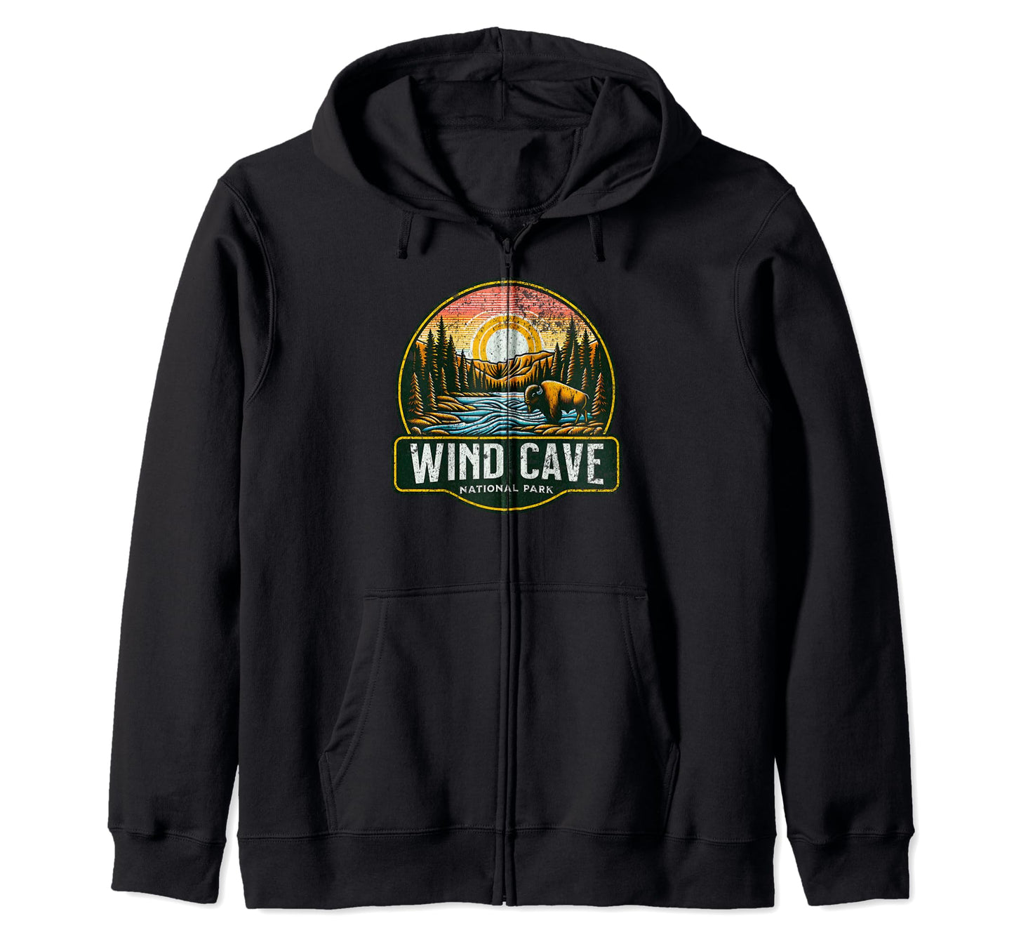 Wind Cave National Park South Dakota Usa T-Shirt - Minimalist Print Unisex - T-Shirt, Sweatshirt, Hoodie