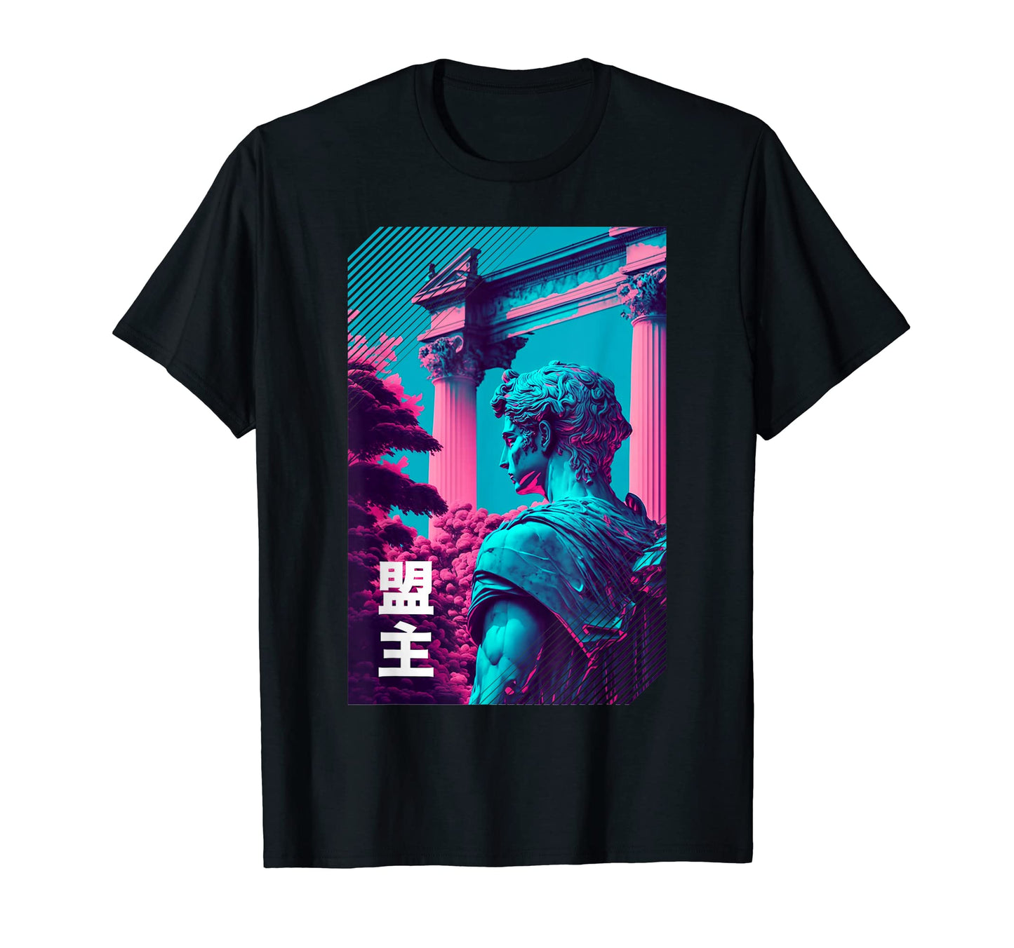Roman General Statue Vaporwave T-Shirt - Trendy Graphic for Adults - T-Shirt, Sweatshirt, Hoodie