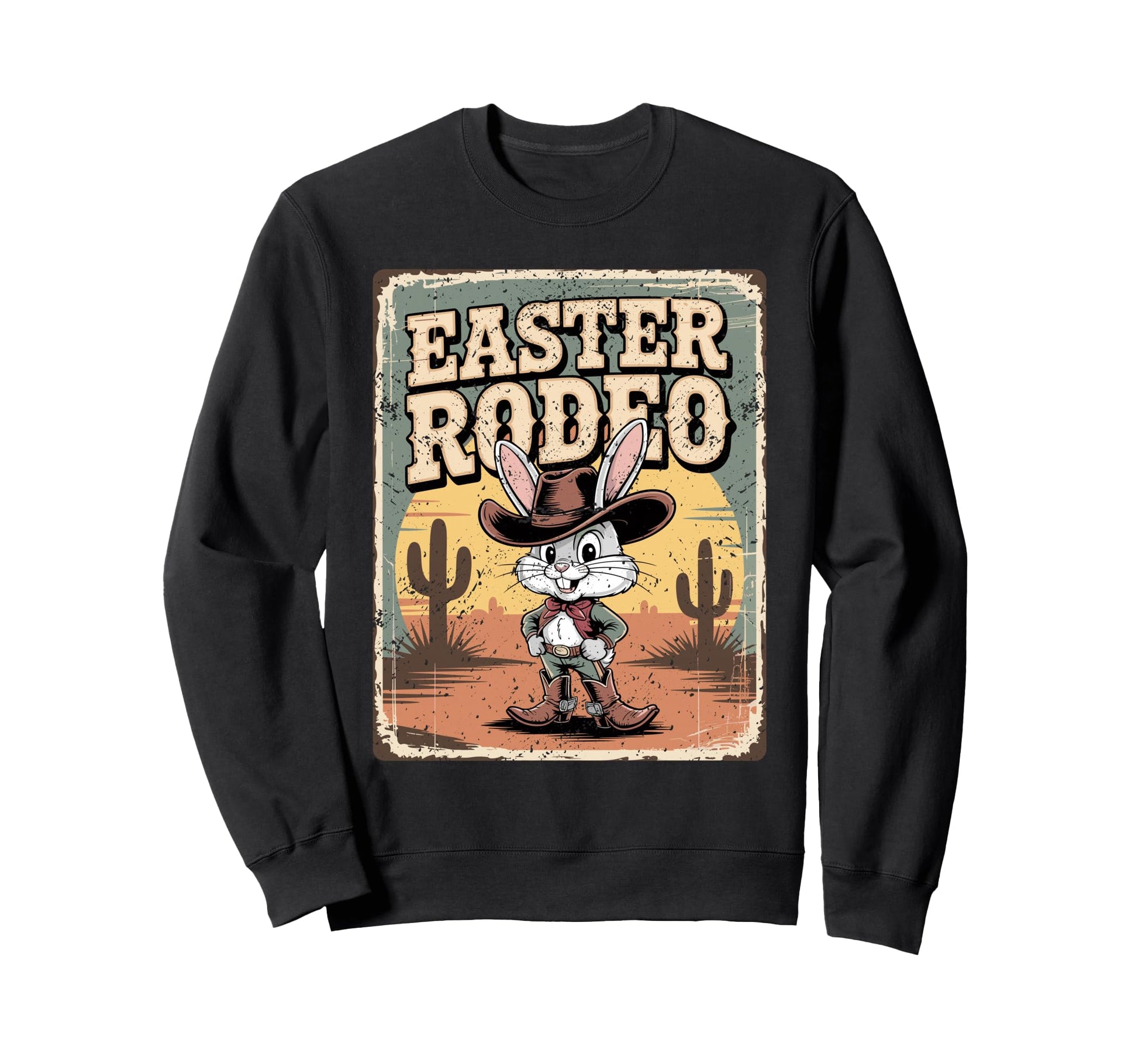 Easter Rodeo Bunny Cowboy Western Sweatshirt - Streetwear Style Men Women - T-Shirt, Sweatshirt, Hoodie