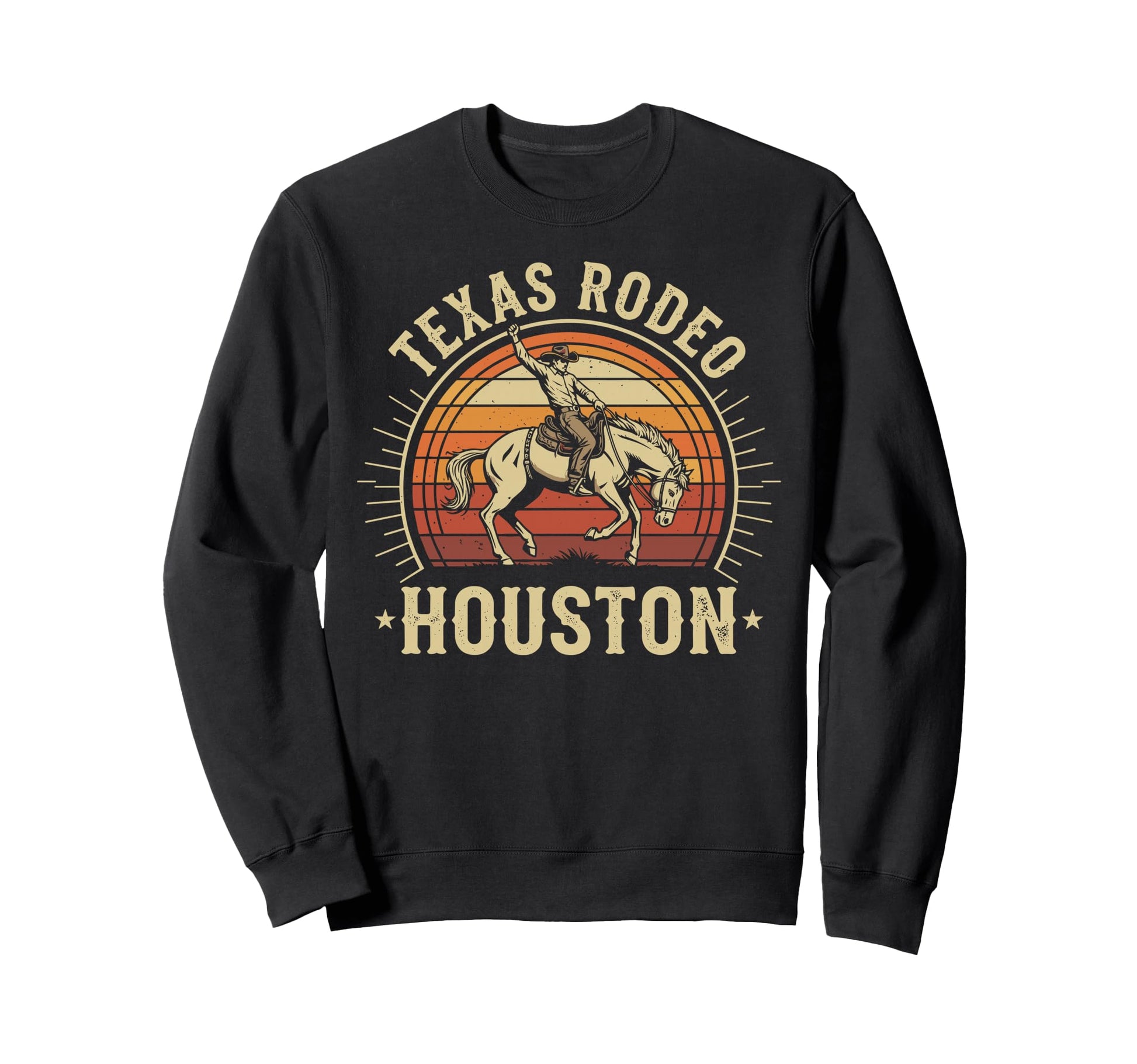 Houston Texas Rodeo Western Cowboy Sweatshirt - Trendy Graphic for Adults - T-Shirt, Sweatshirt, Hoodie