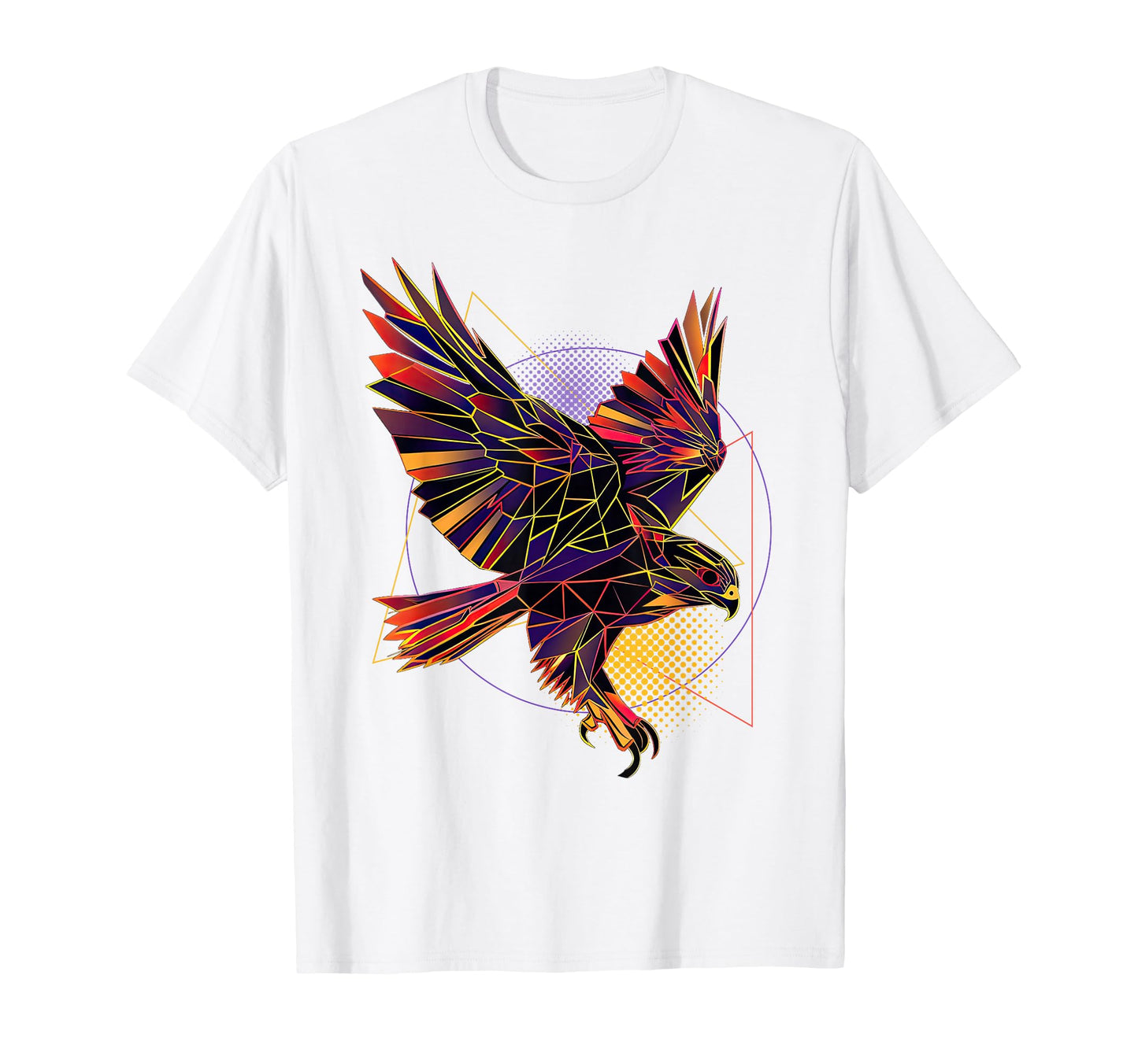 Vaporwave Geometric Falcon 80S Aesthetic T-Shirt - Streetwear Style Unisex - T-Shirt, Sweatshirt, Hoodie